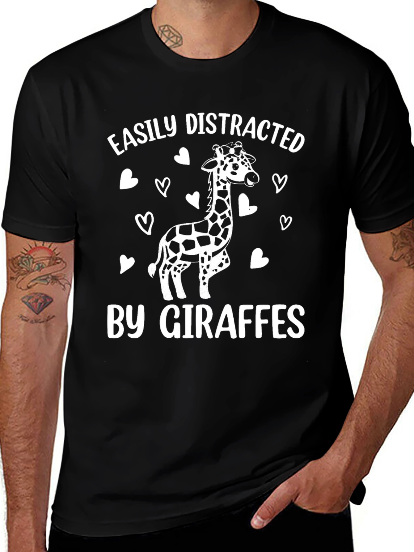 Variant 27 of Easily Distracted by Giraffes T-Shirt