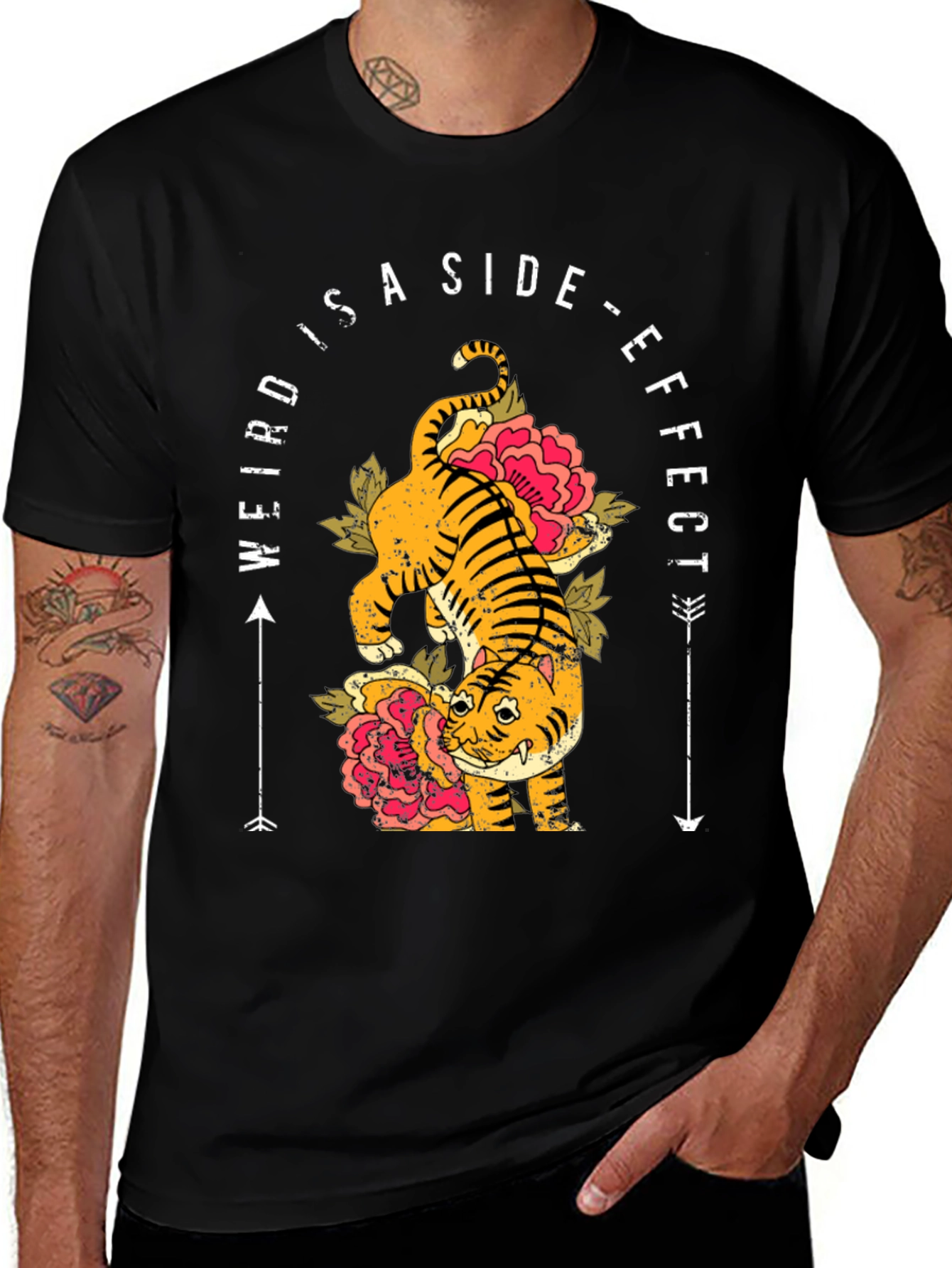 Variant 15 of Weird is a Side-Effect Tiger Graphic Tee