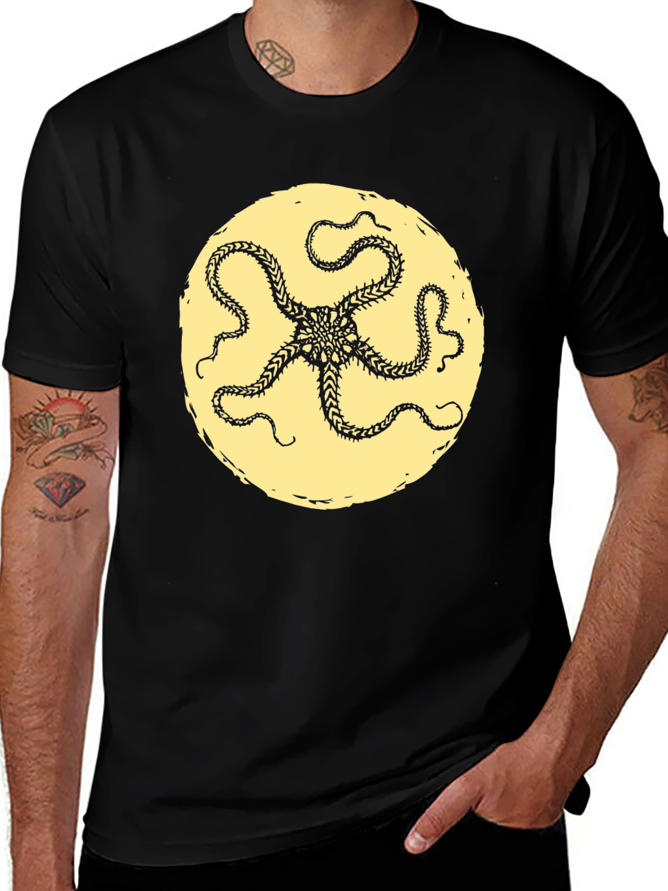 Variant 21 of Black T-Shirt with Starfish Graphic