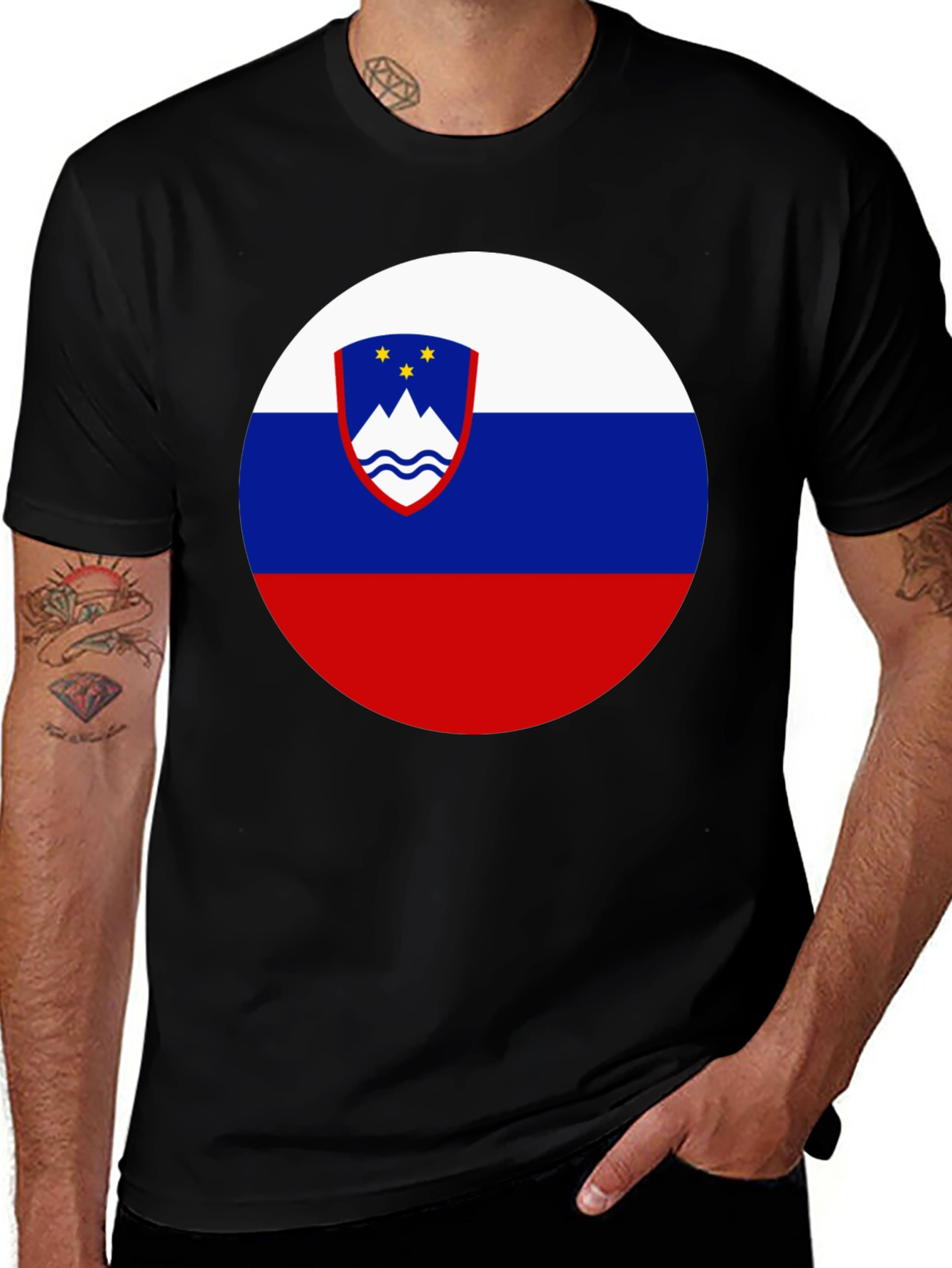 Slovenia Flag T-Shirt | Patriotic Roundel Design