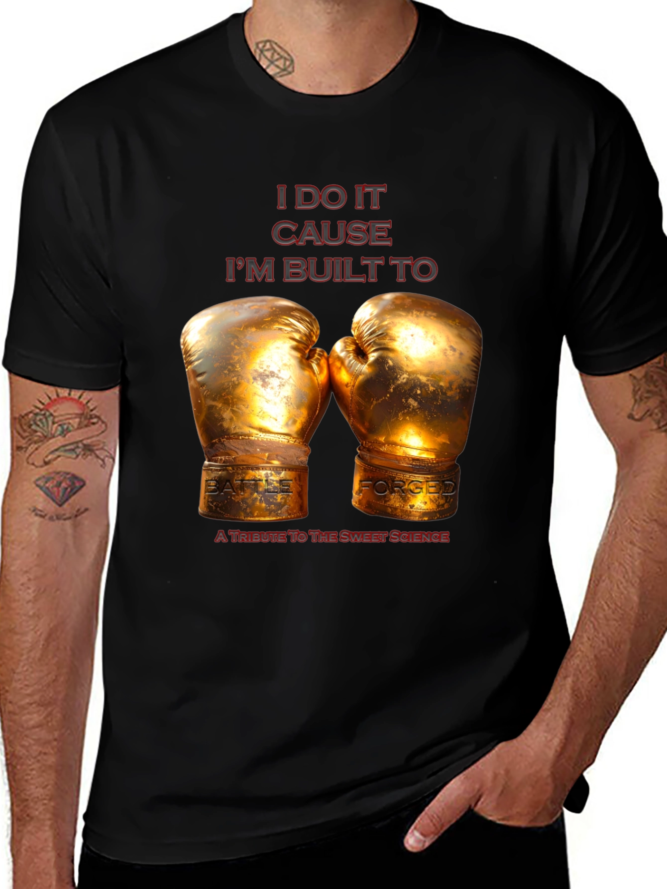 Variant 22 of Golden Boxing Gloves Graphic Tee
