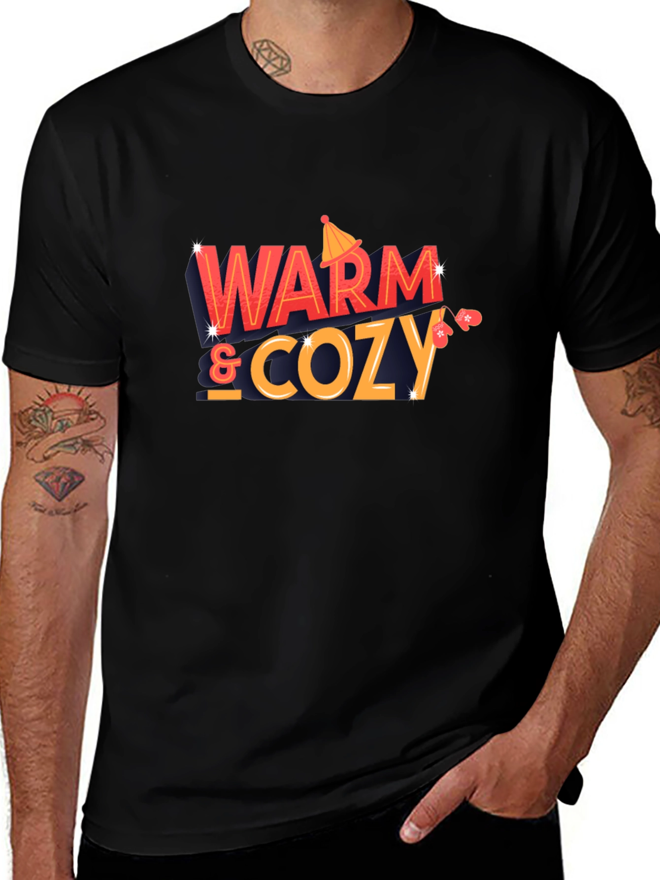 Variant 15 of Warm & Cozy Graphic Tee - Stylish Winter Wear