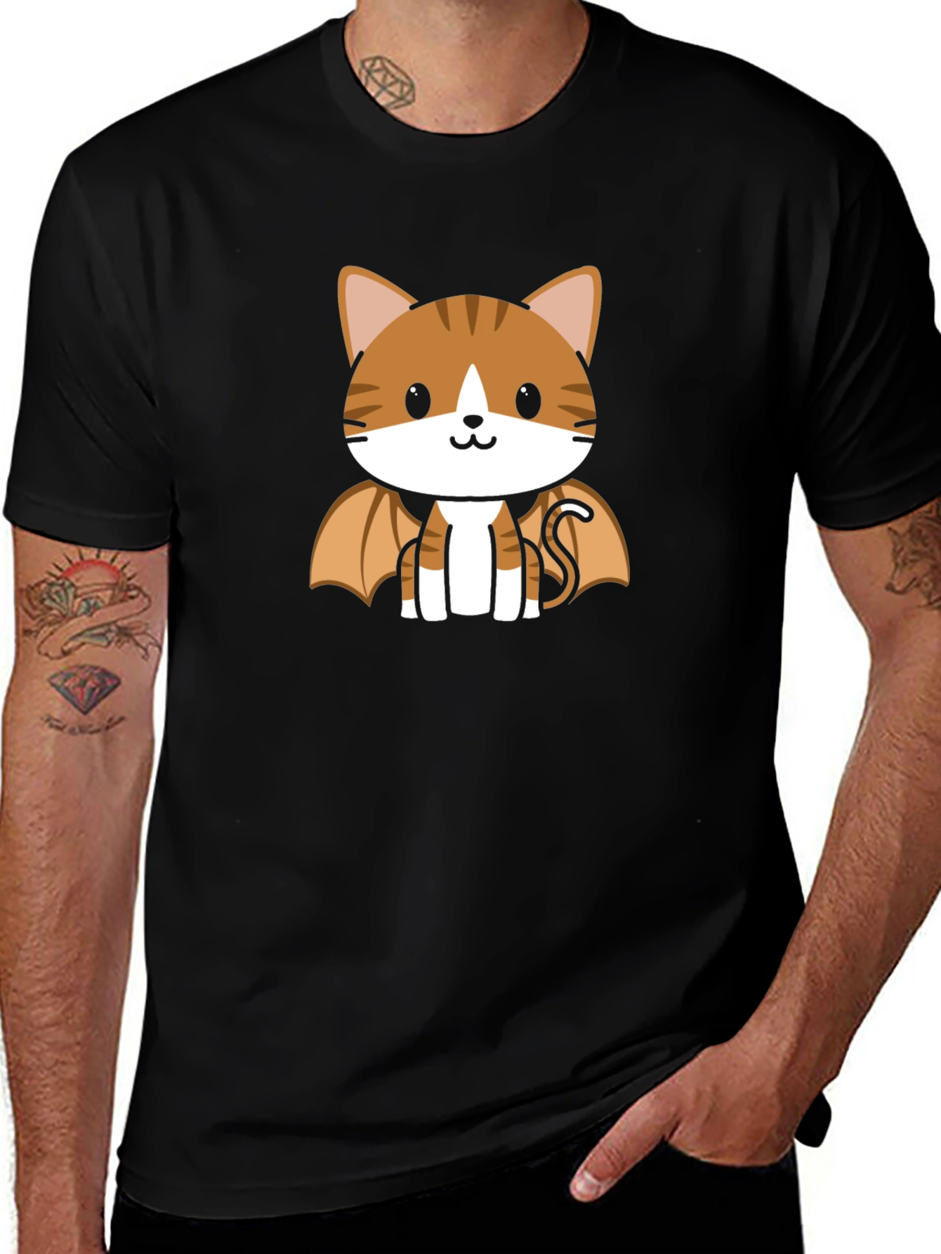 Variant 2 of Cute Cat Dragon T-Shirt - Whimsical Graphic Tee