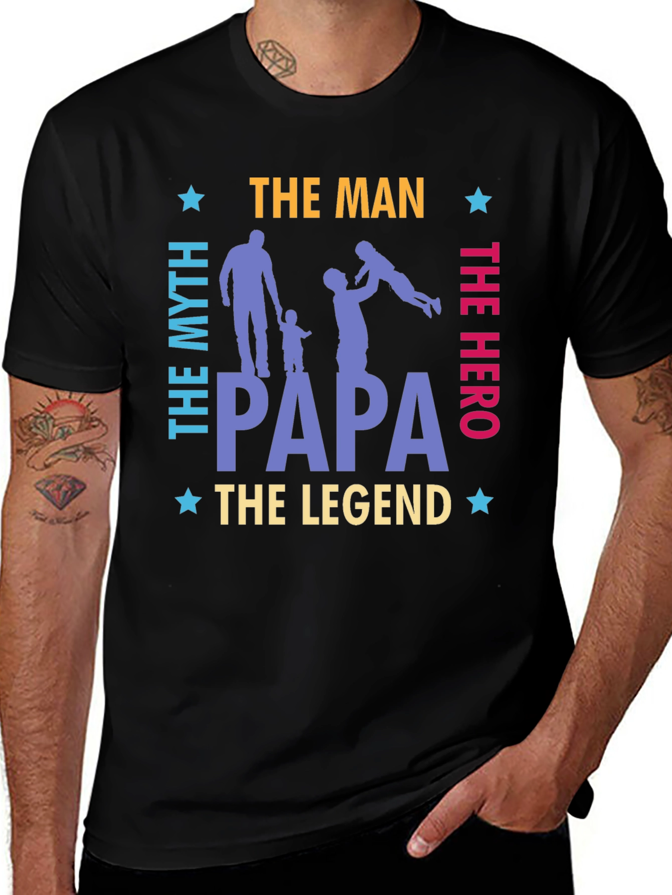 Papa The Man, The Myth, The Legend Hero T-Shirt