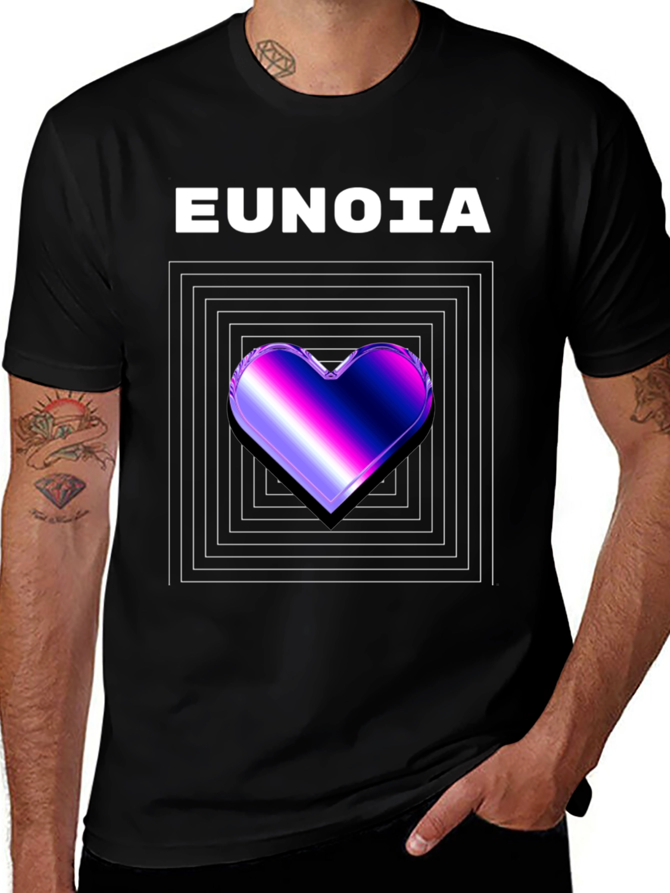 Variant 4 of Eunoia Heart Graphic Tee - Stylish & Unique