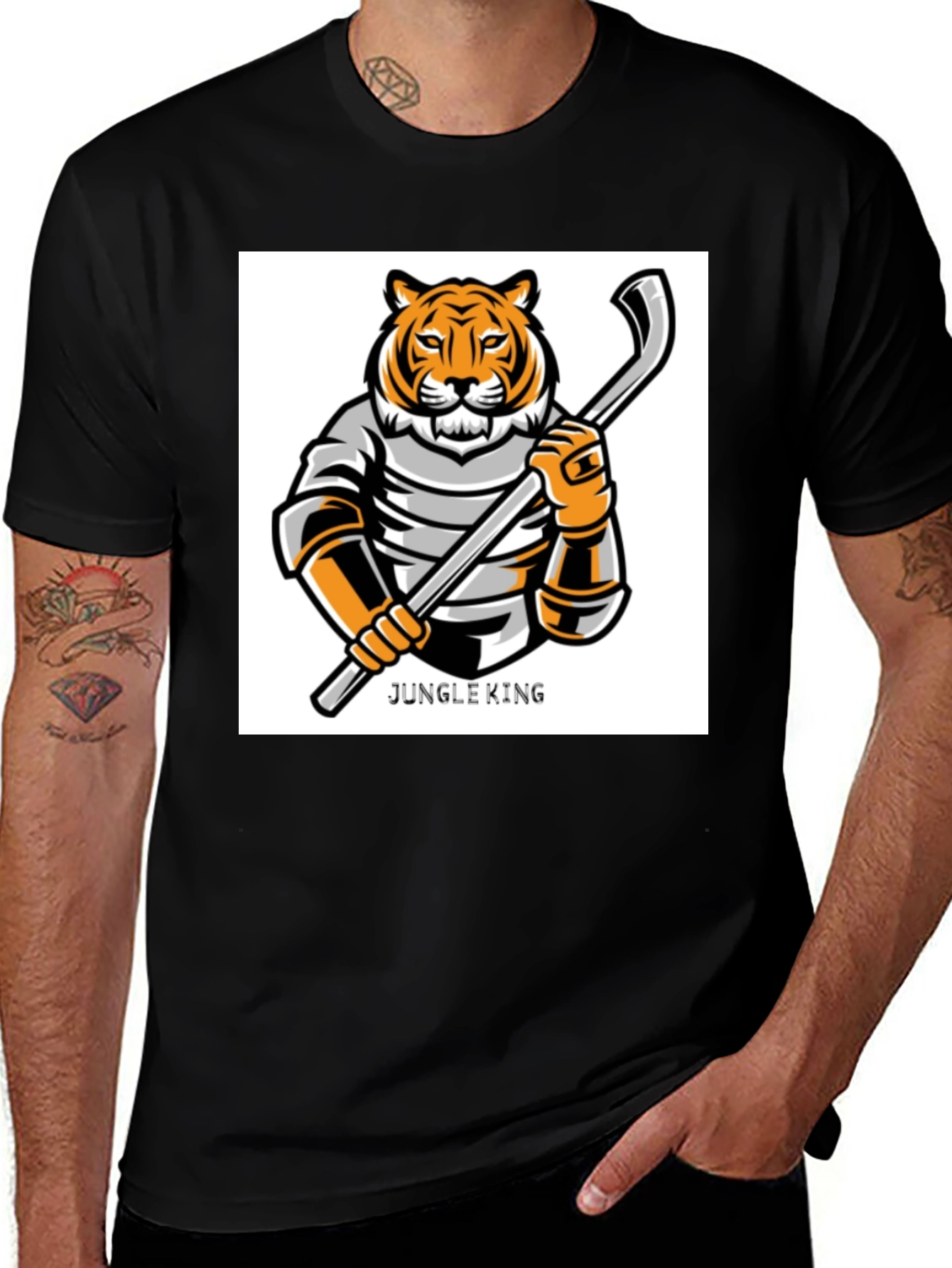 Variant 8 of Jungle King Tiger Hockey T-Shirt