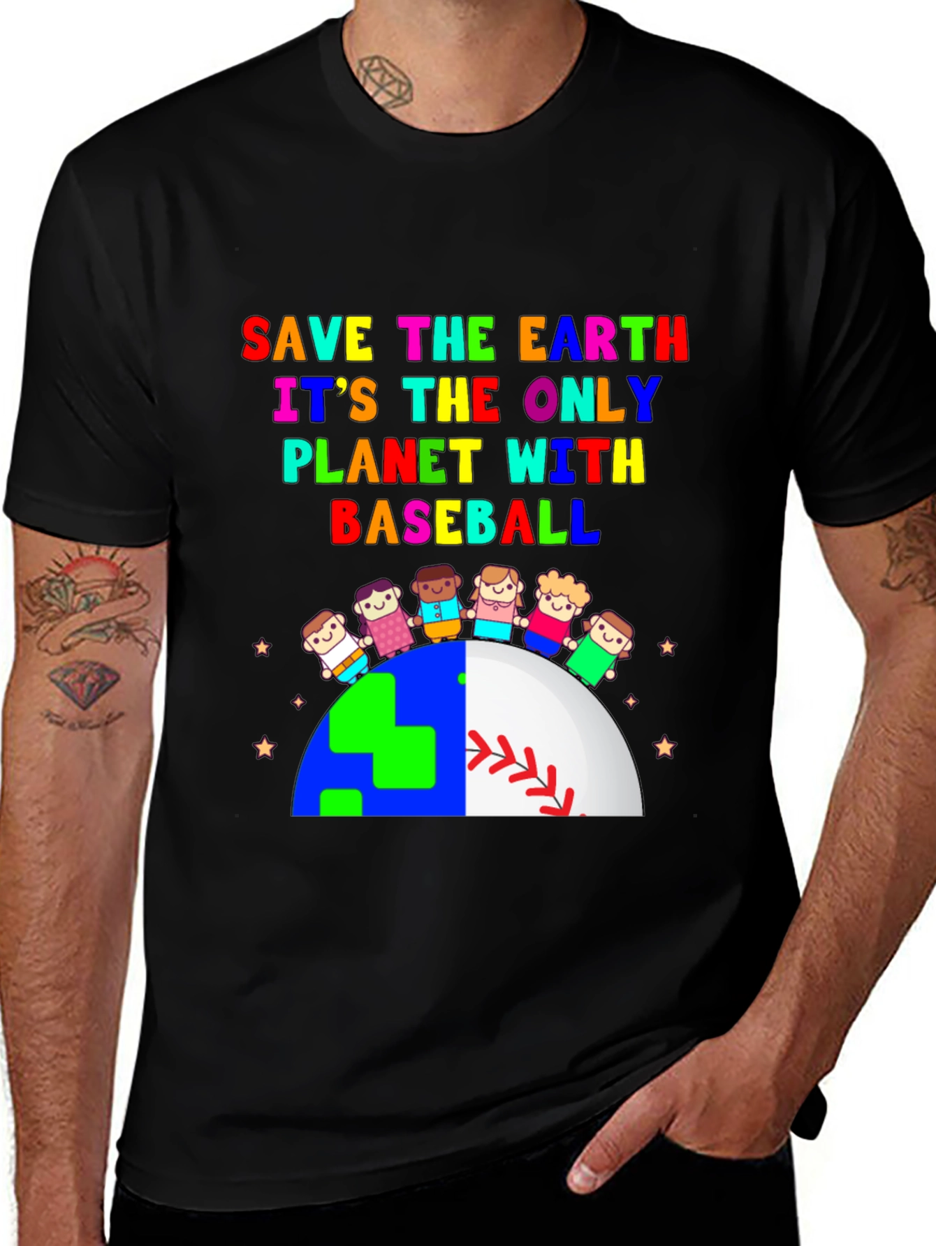 Save the Earth Baseball T-Shirt