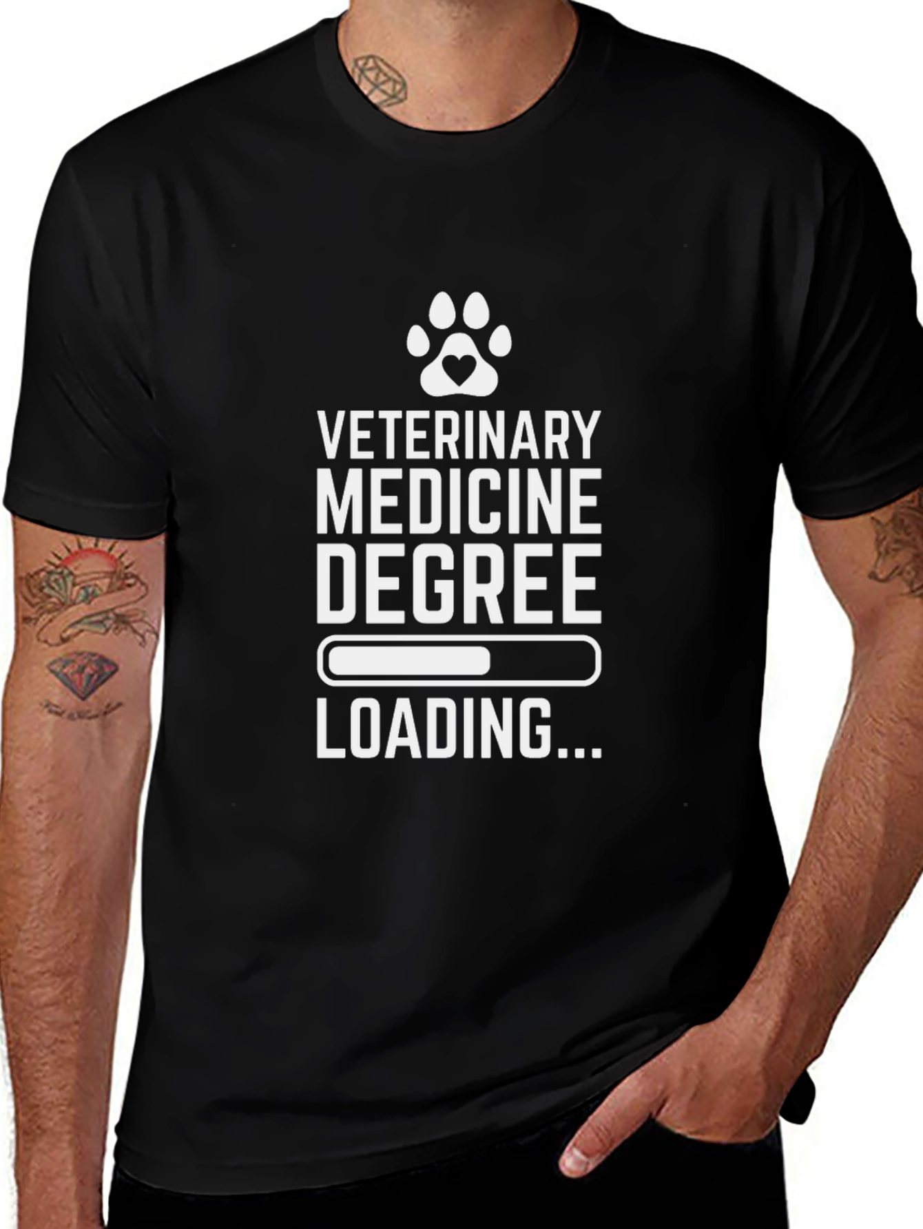 Variant 9 of Veterinary Medicine Degree Loading T-Shirt