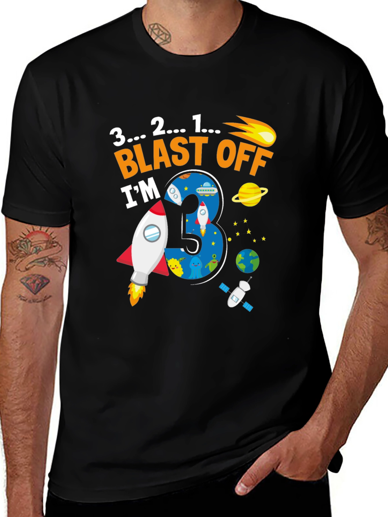 Blast Off 3rd Birthday T-Shirt
