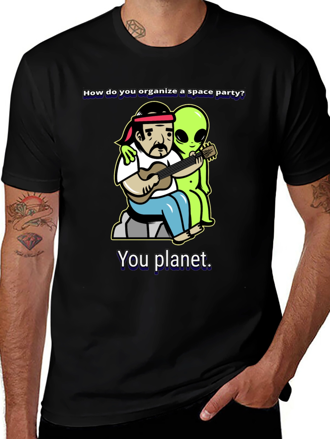 Variant 17 of Space Party T-Shirt - You Planet Pun Tee