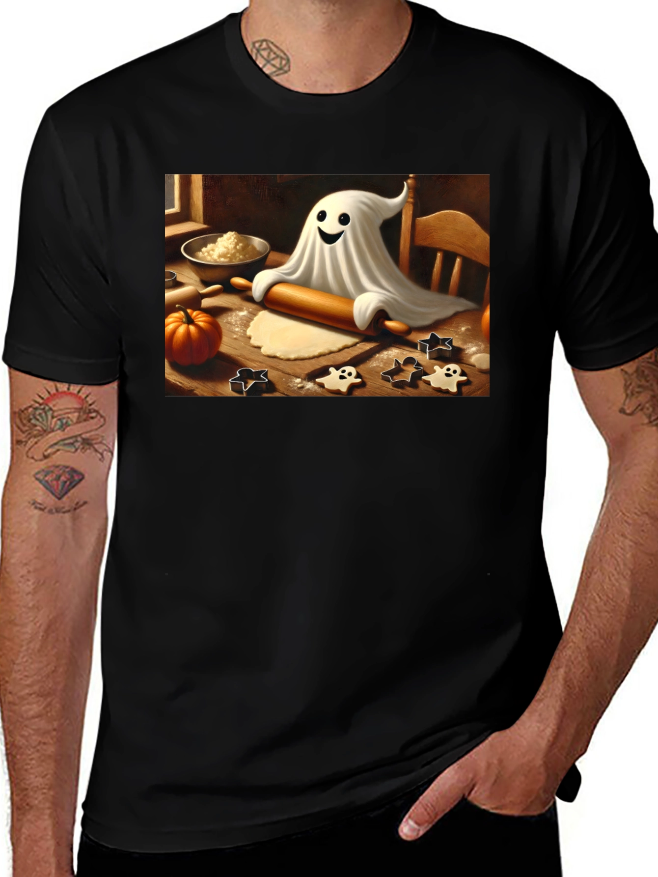 Variant 29 of Halloween Ghost Baker T-Shirt
