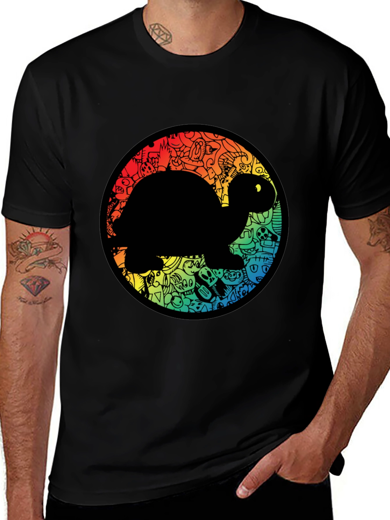 Variant 3 of Turtle Doodle Graphic T-Shirt