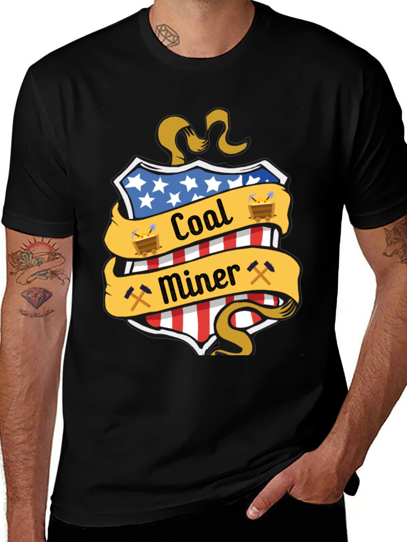 Variant 16 of Coal Miner USA Patriotic T-Shirt
