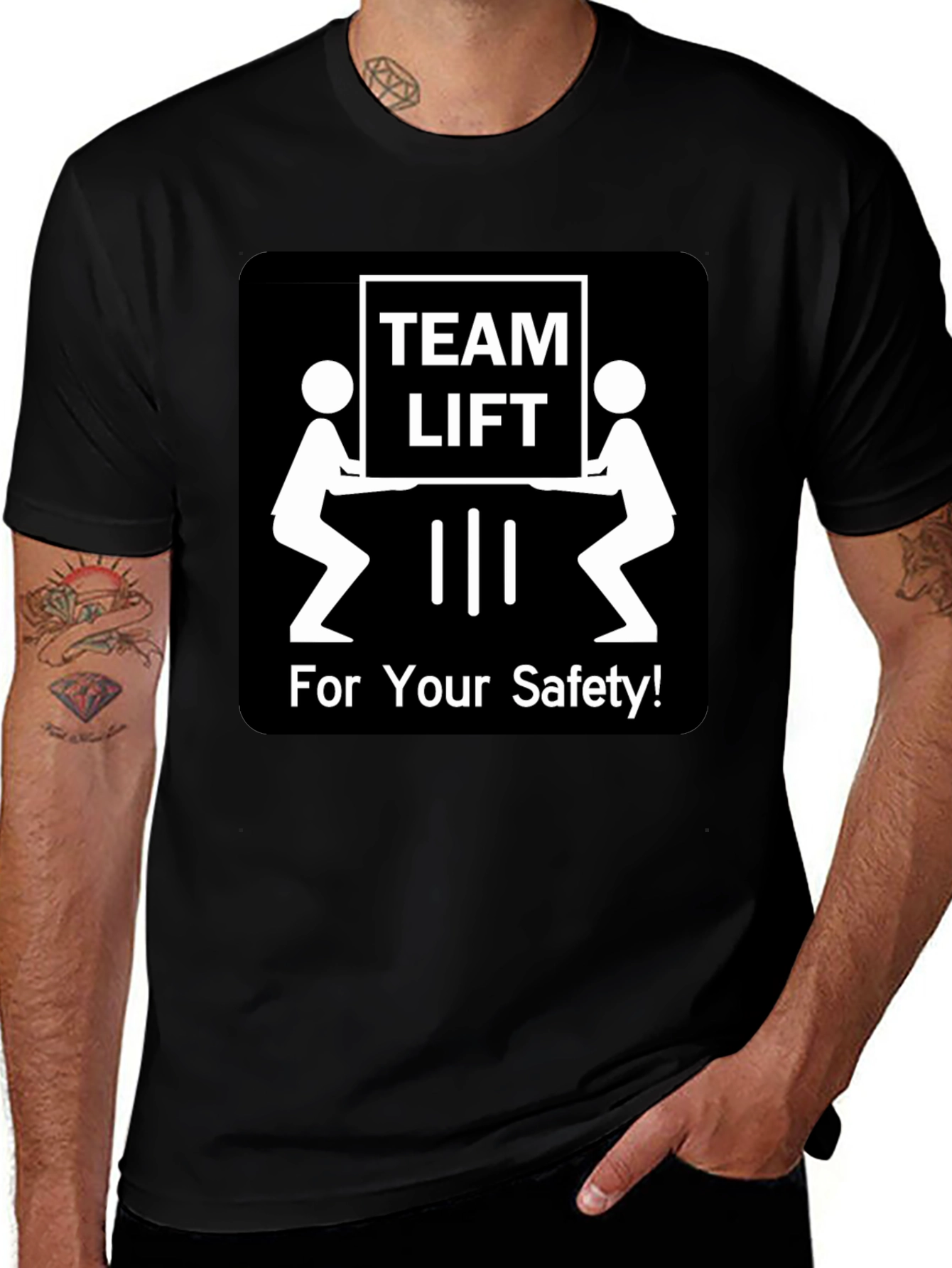 Team Lift Safety T-Shirt - Funny Workplace Tee