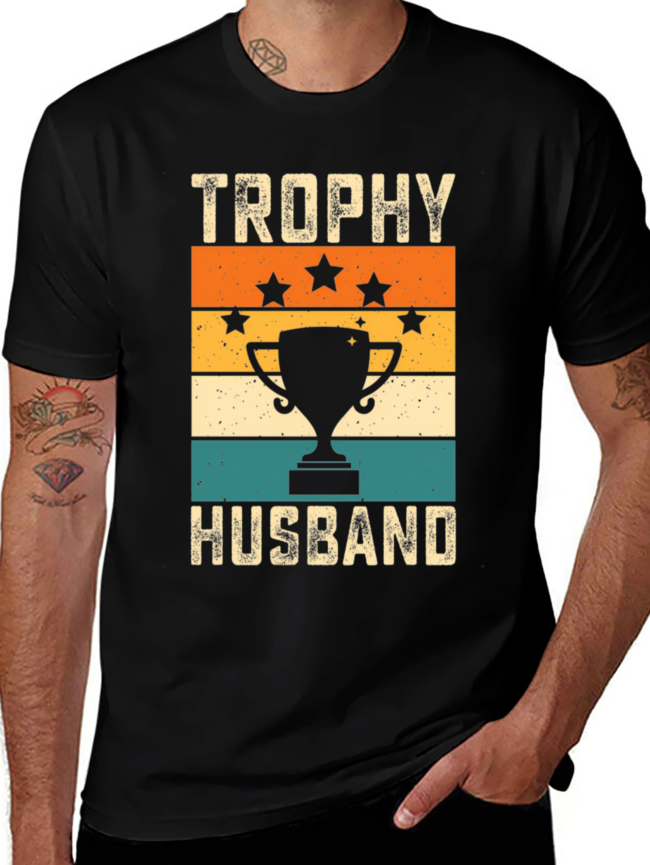 Trophy Husband Graphic T-Shirt - Retro Style