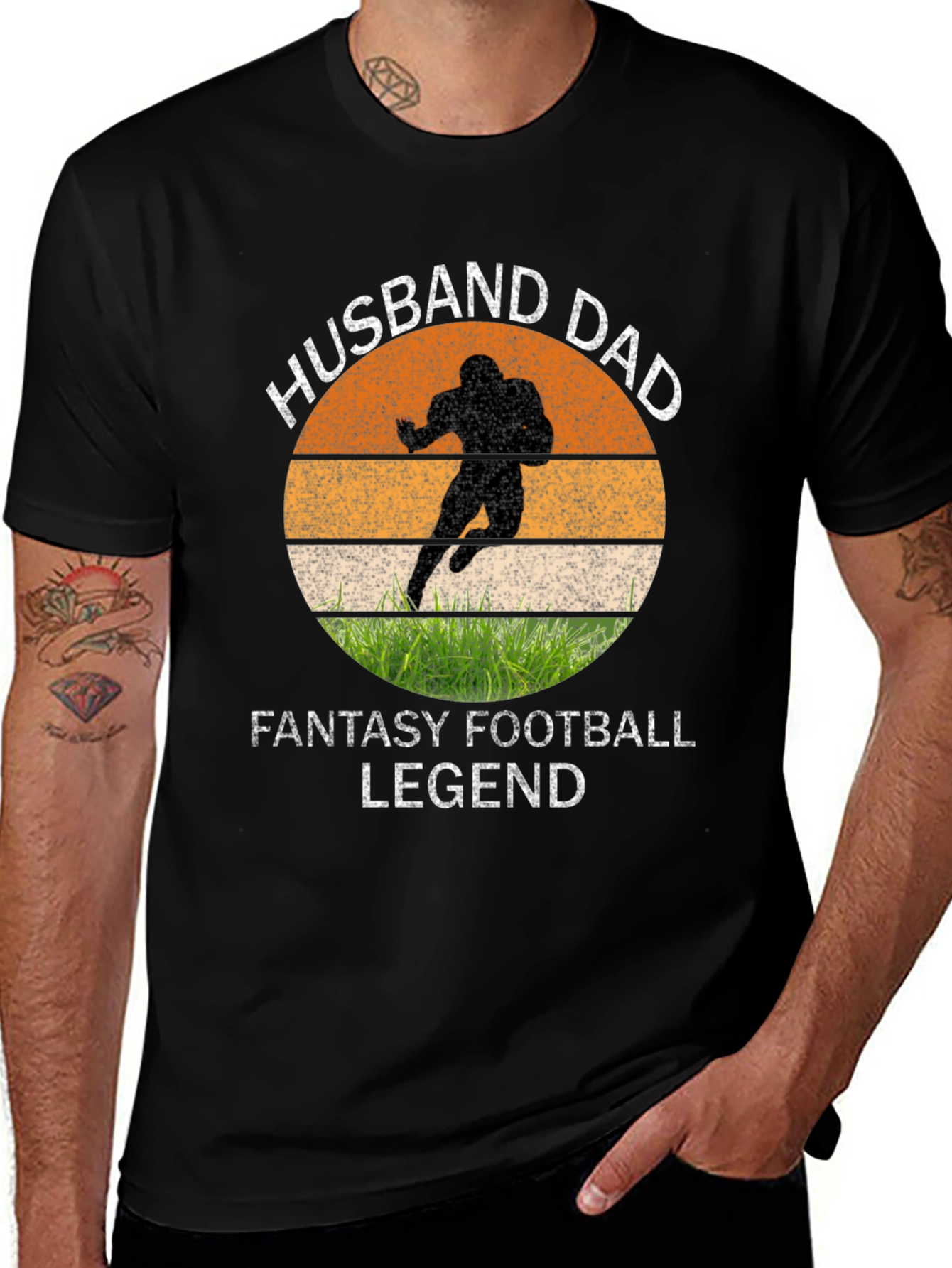 Variant 16 of Husband Dad Fantasy Football Legend Graphic Tee