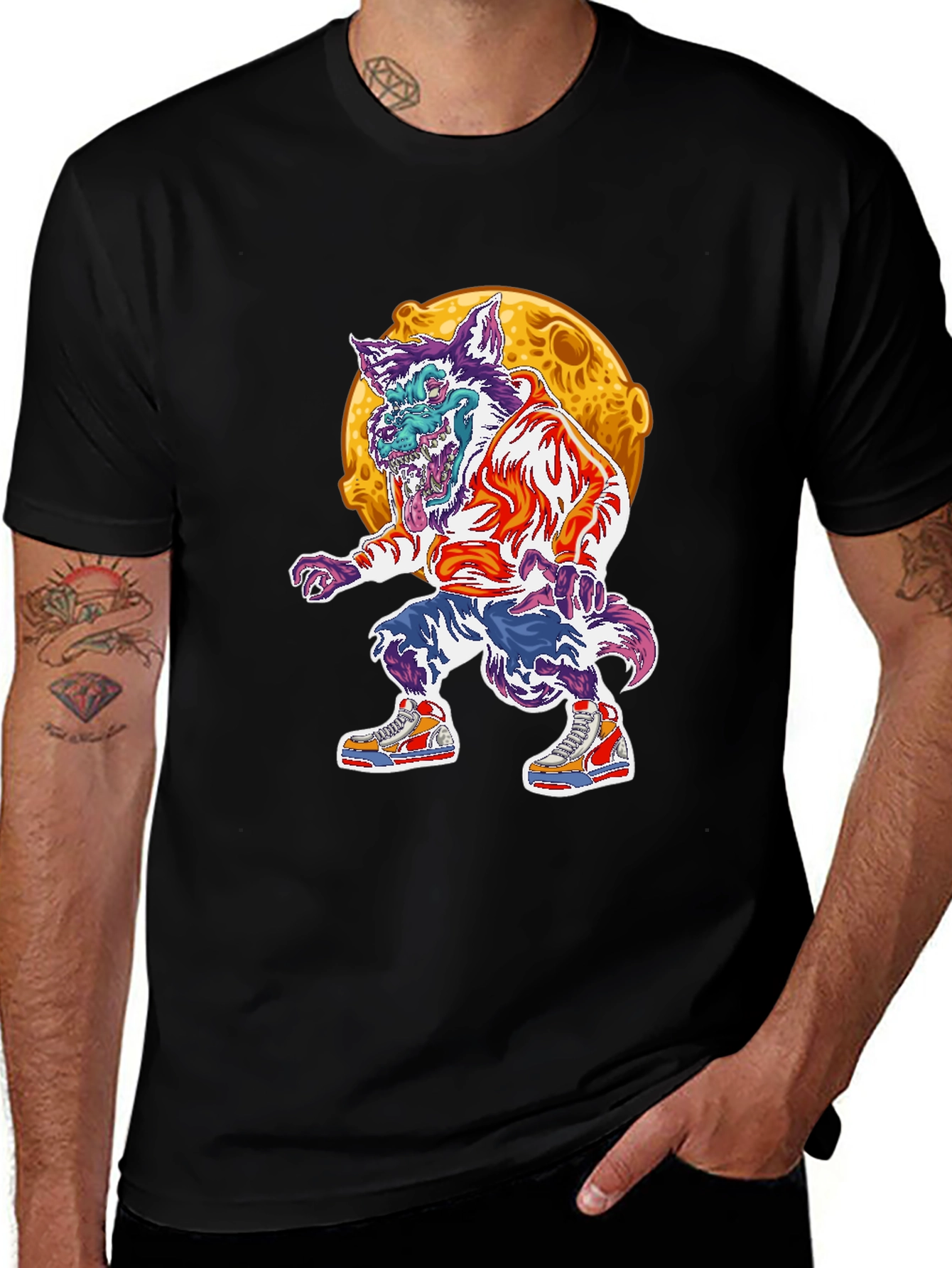 Variant 21 of Wolfman Graphic Tee - Urban Streetwear Style