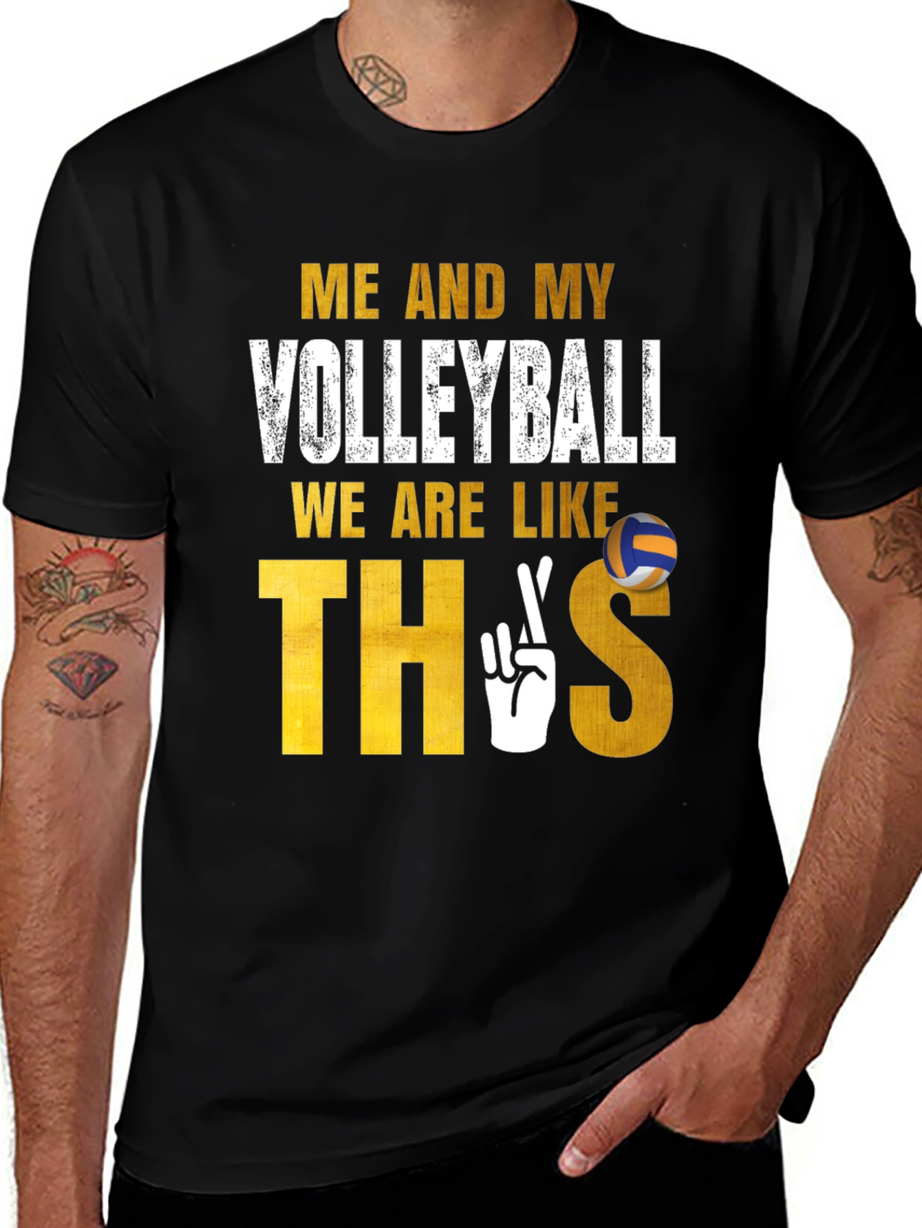 Variant 6 of Volleyball Graphic T-Shirt - "Me and My Volleyball"