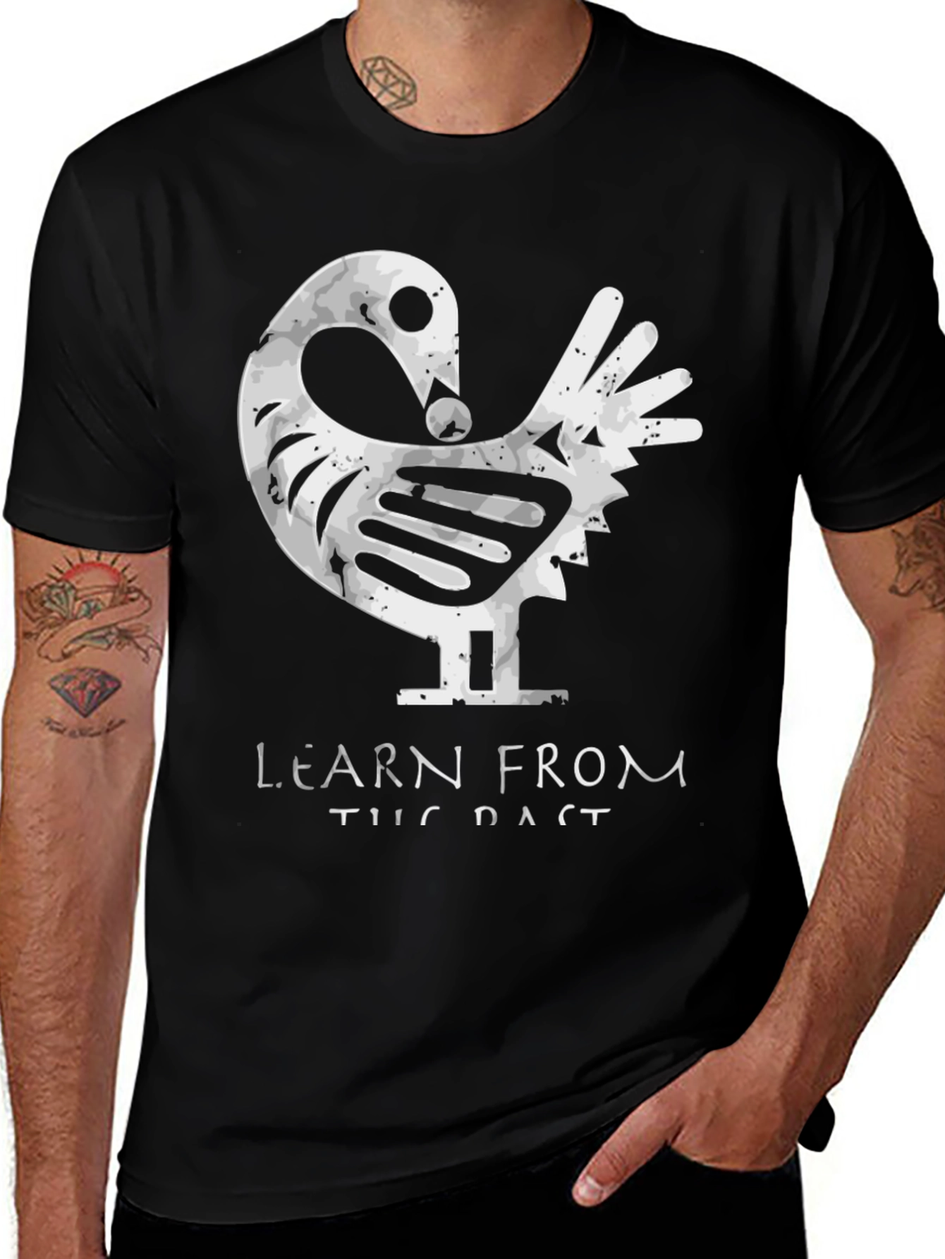 Variant 12 of Adinkra Inspired T-Shirt - Learn From The Past
