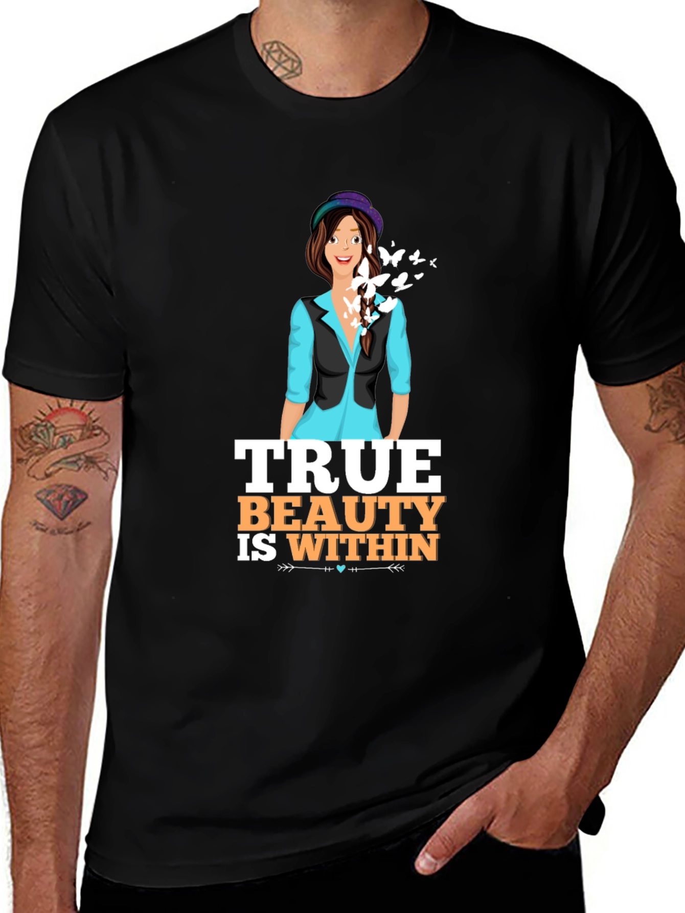 Black True Beauty Within Graphic T-Shirt main image