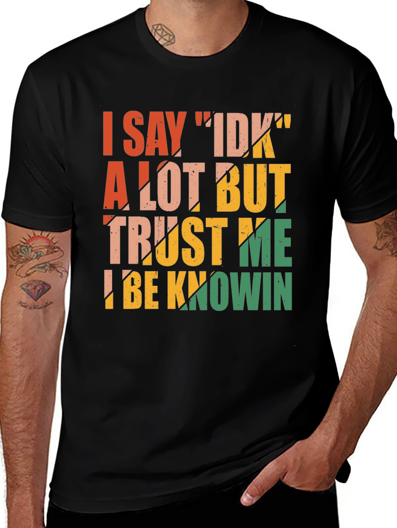 Variant 17 of I Say IDK Graphic T-Shirt - Trendy Casual Tee