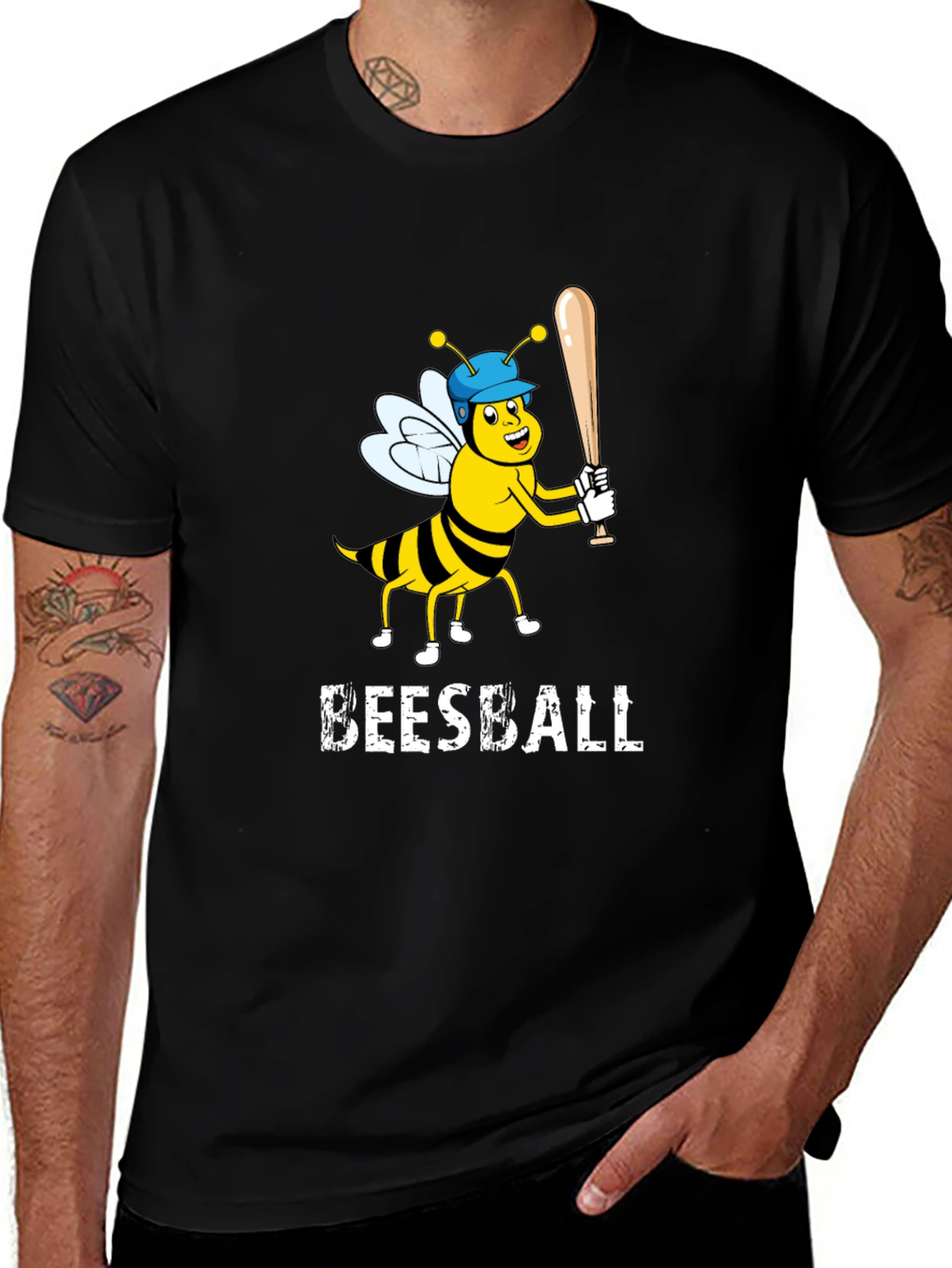 Beesball T-Shirt - Funny Baseball Bee Graphic Tee