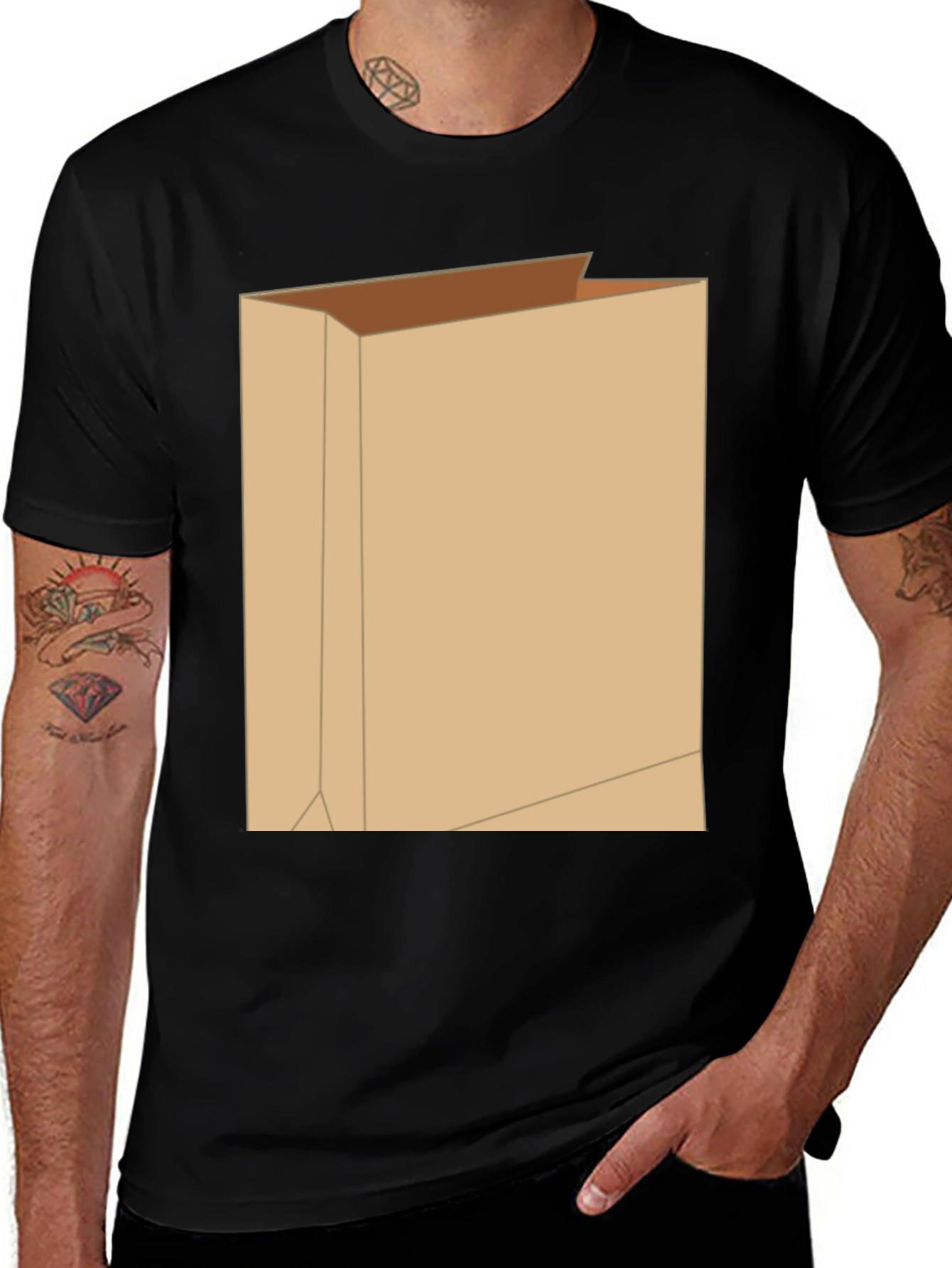 Variant 28 of Paper Bag Graphic Tee - Casual Style