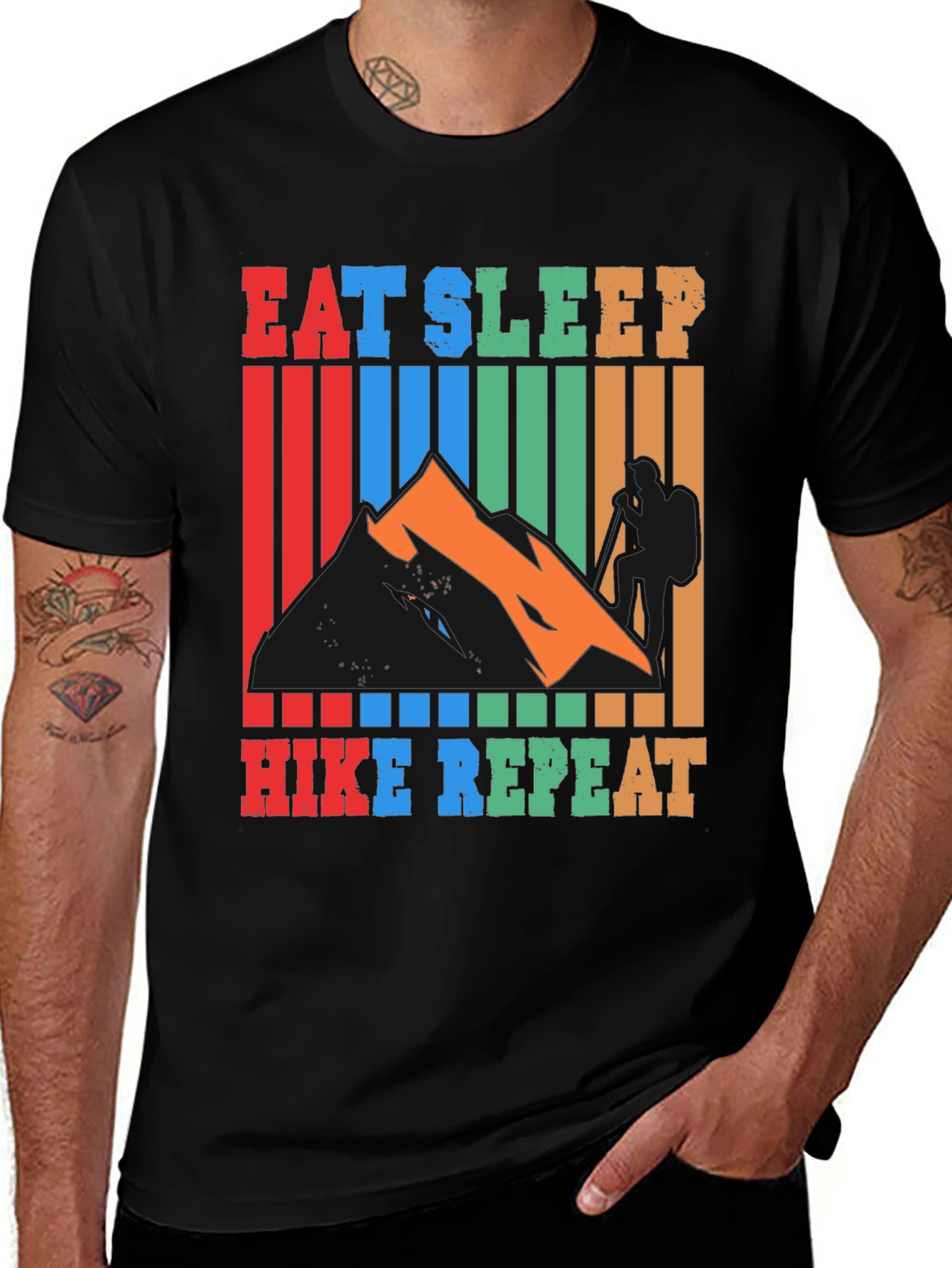 Variant 9 of Eat Sleep Hike Repeat Graphic T-Shirt