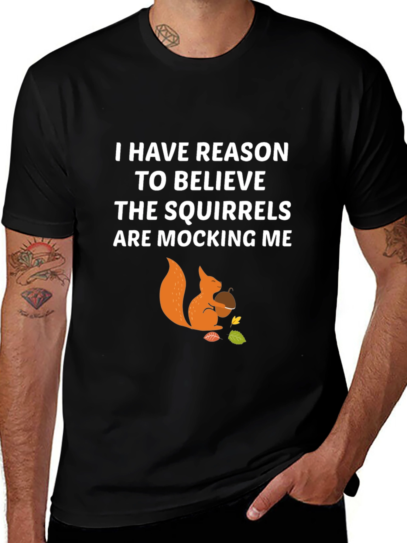 Variant 17 of Squirrel Mocking T-Shirt - Funny Humor Tee