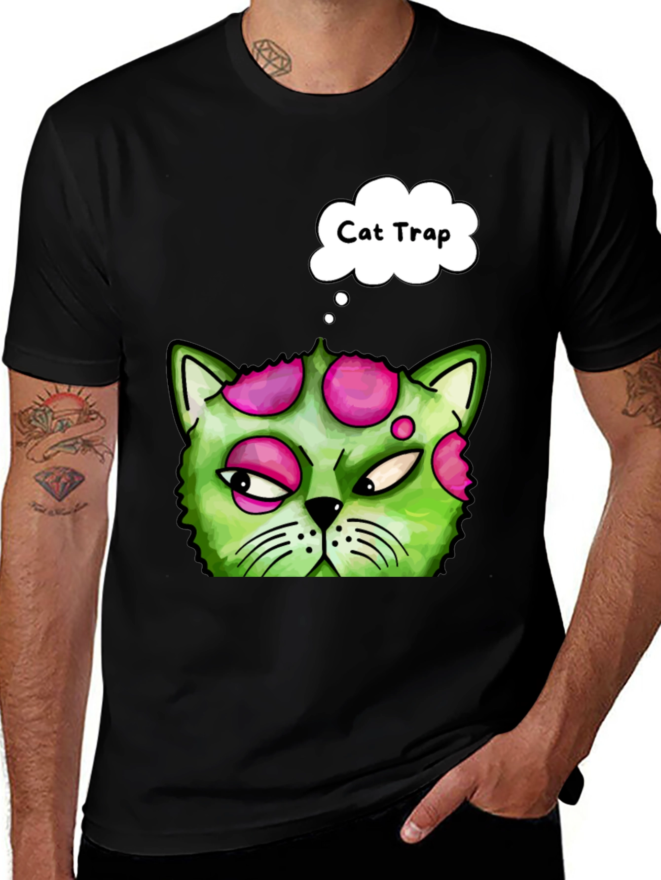 Variant 25 of Cat Trap Funny Graphic Tee - Novelty T-Shirt
