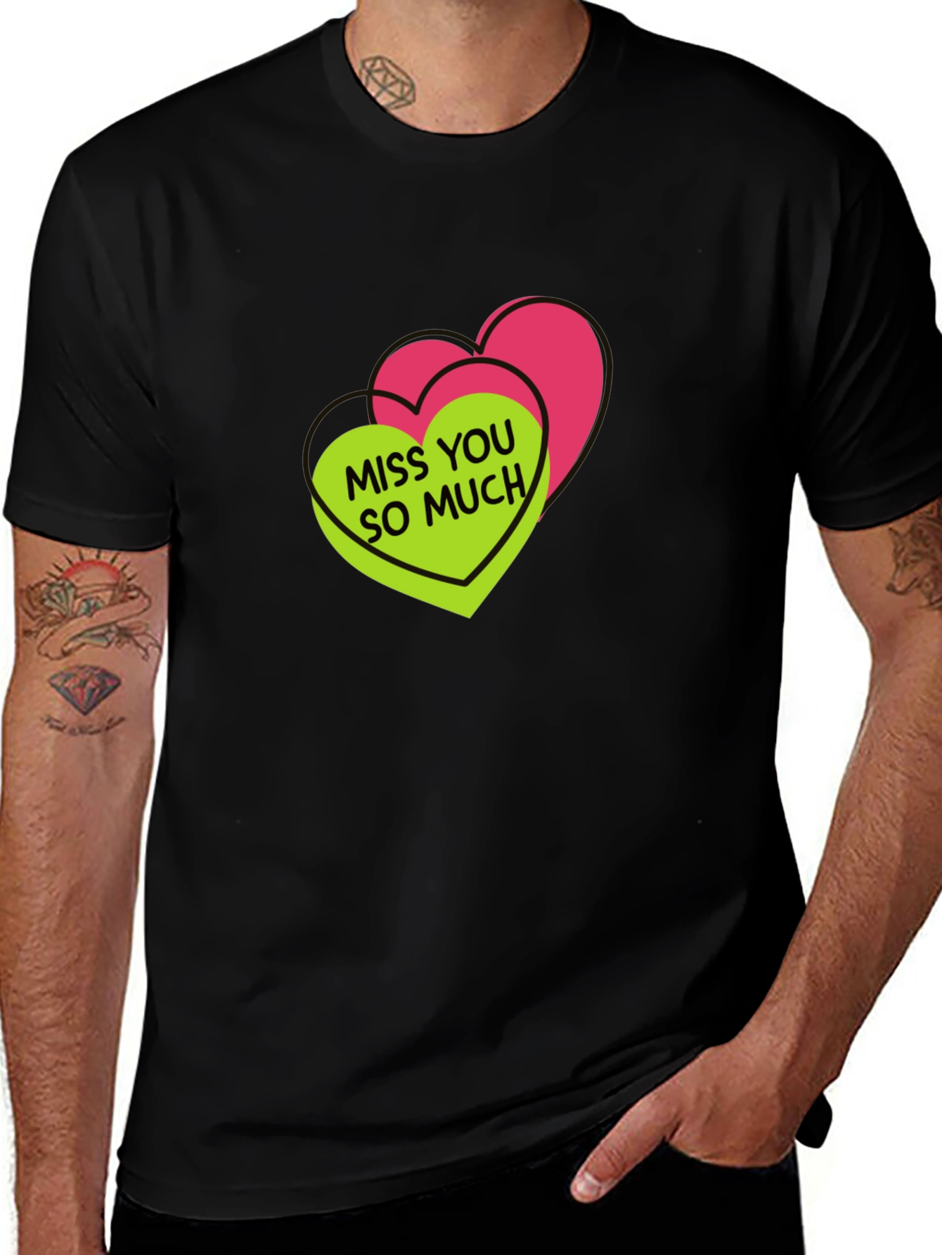 Variant 14 of Miss You So Much Valentine's Day Heart T-Shirt