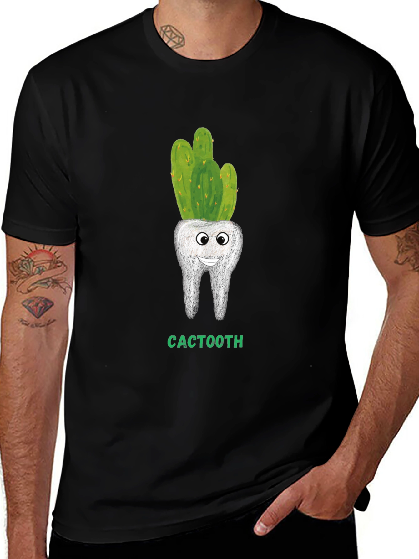 Variant 16 of Cactoot Tooth Humor Graphic Tee