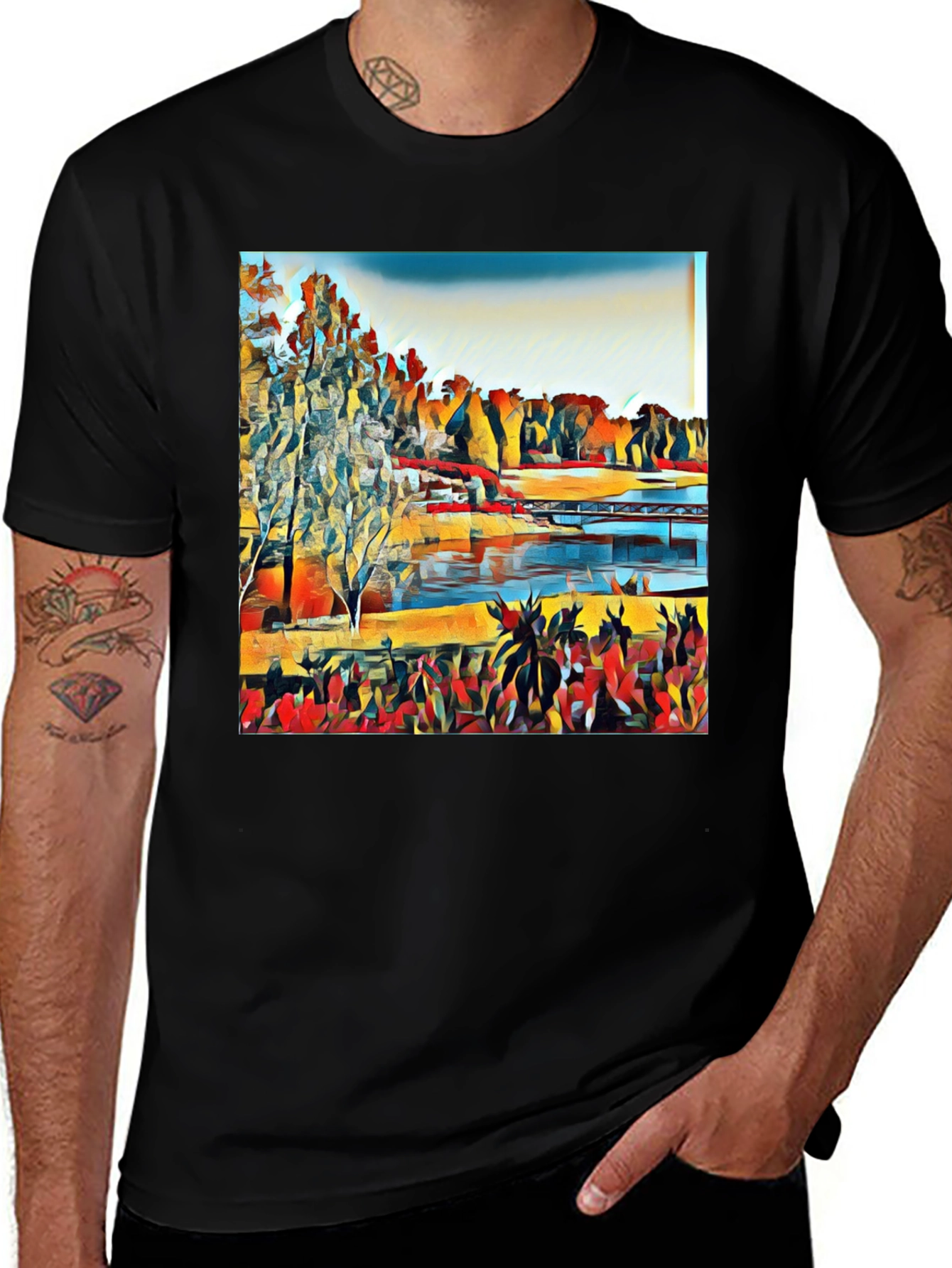 Variant 20 of Abstract Landscape Graphic Tee