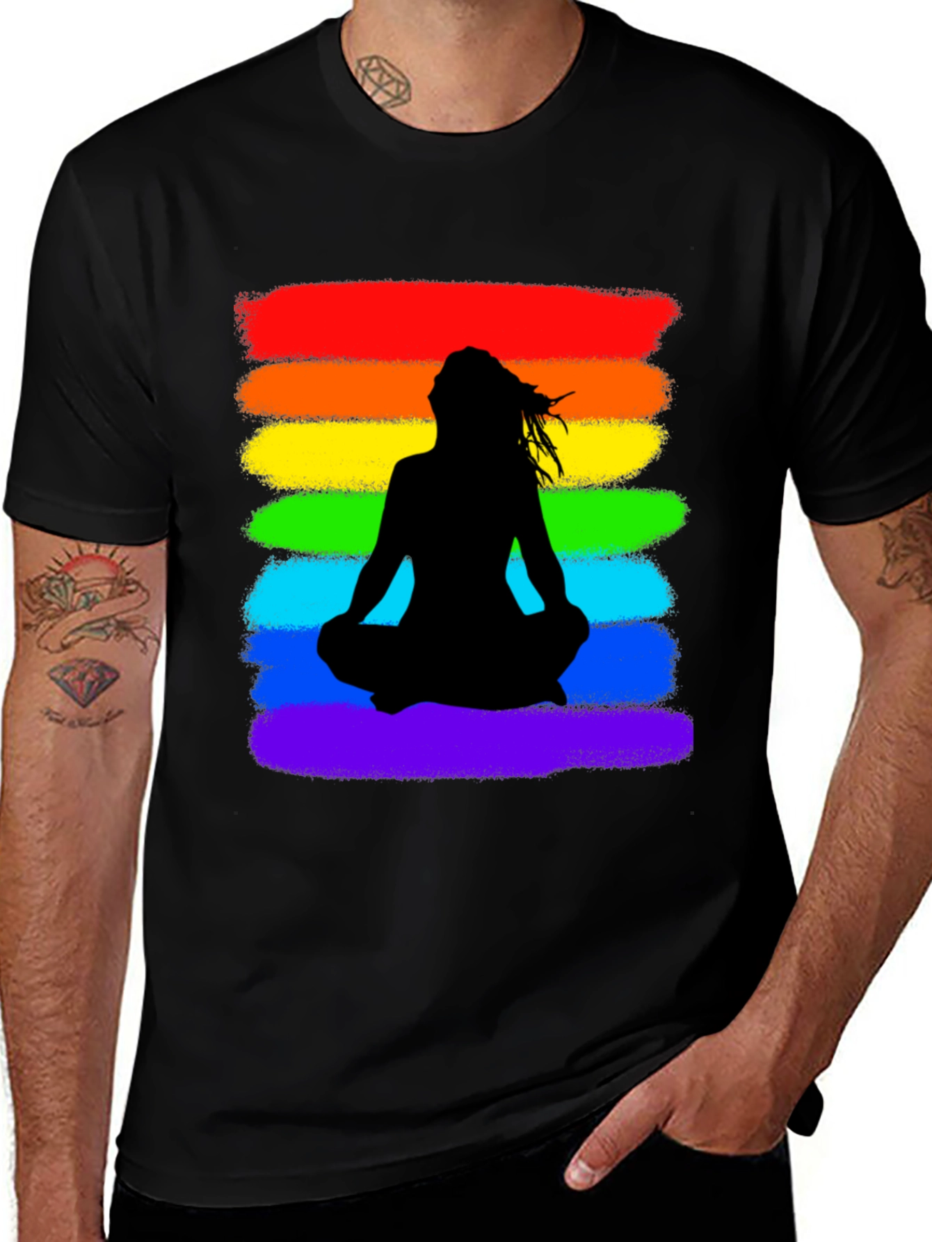 Variant 21 of Yoga Rainbow Pride T-Shirt