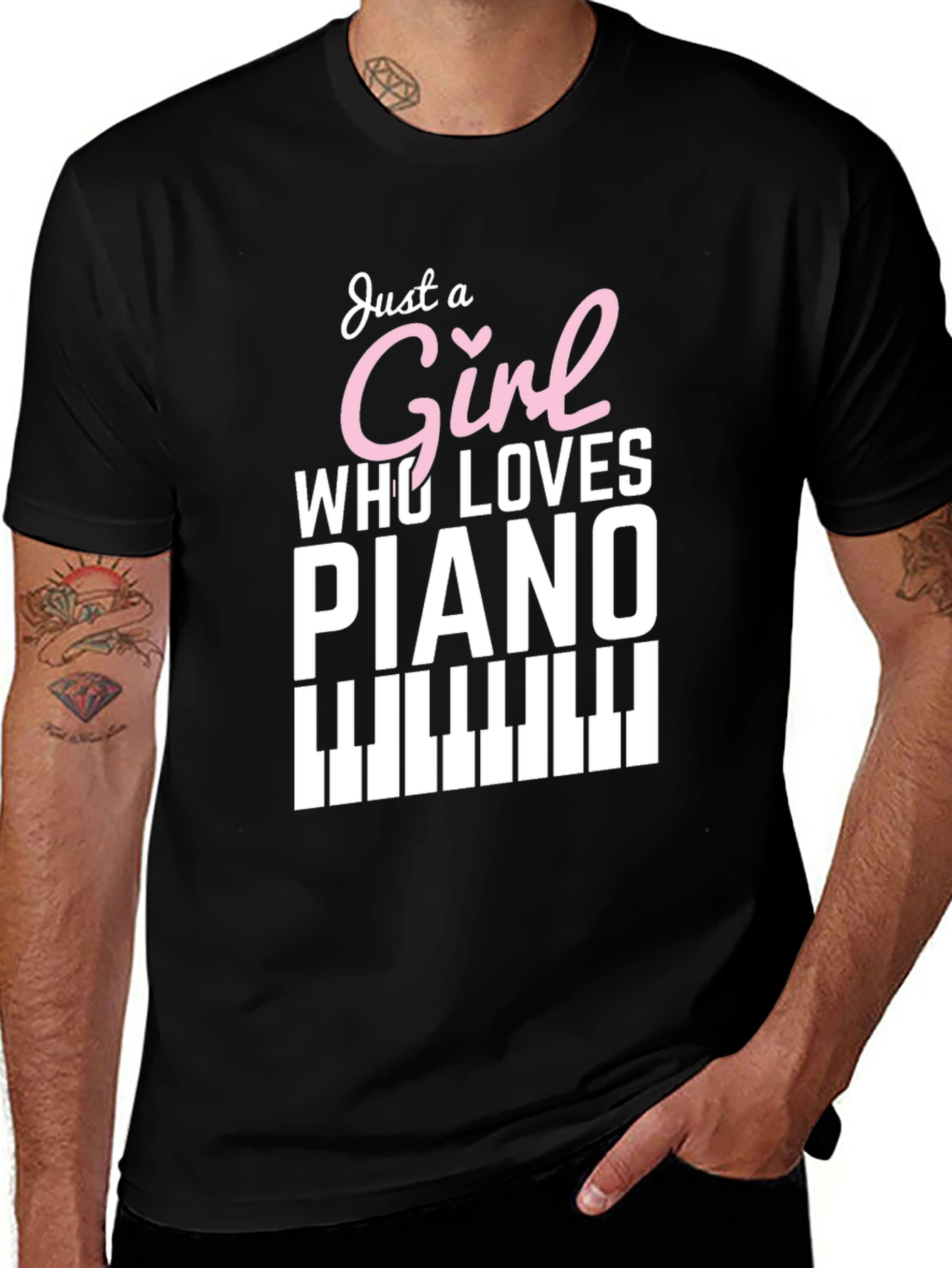 Variant 29 of Just a Girl Who Loves Piano - Graphic Tee