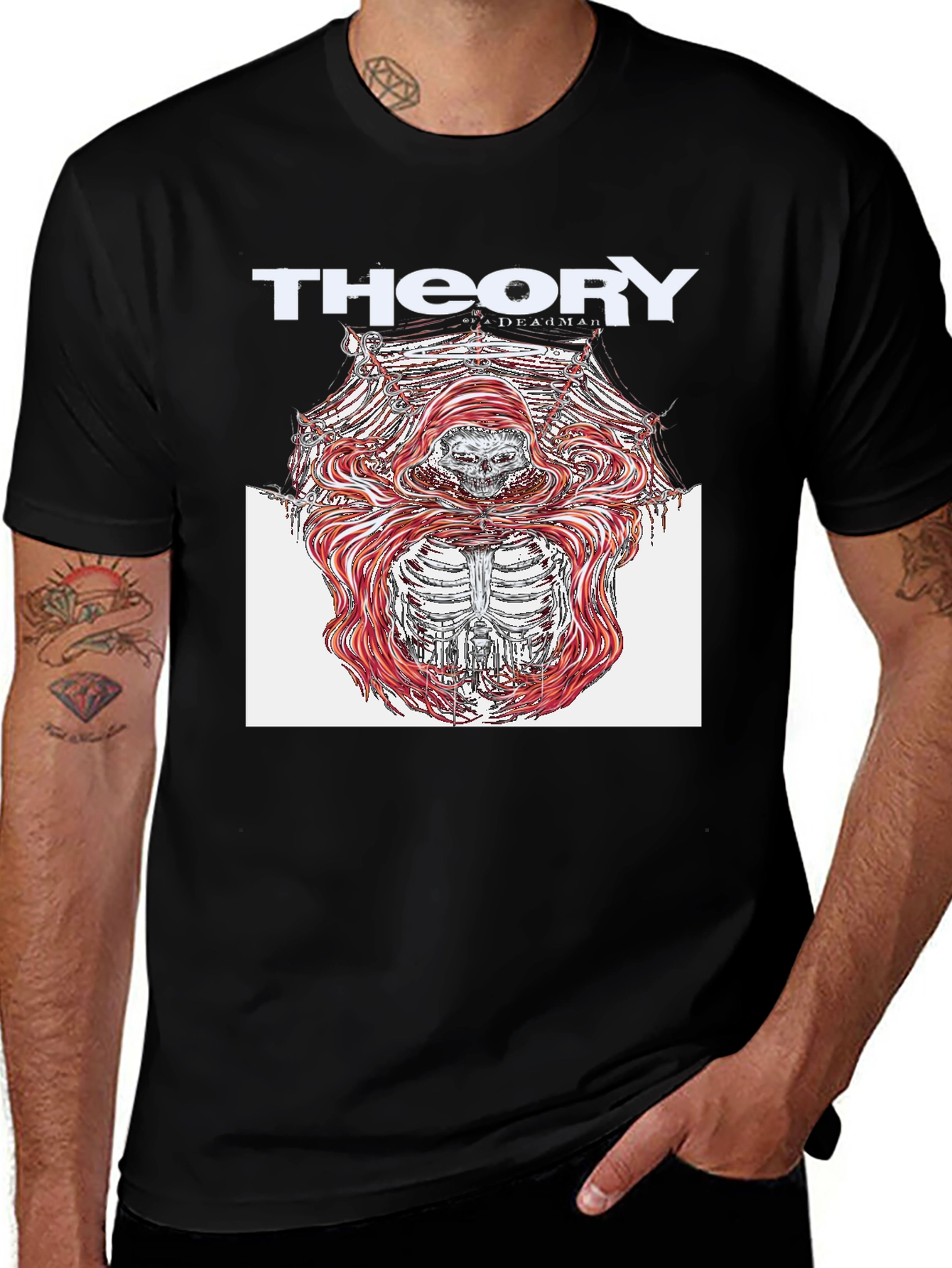 Theory of a Deadman Skeleton Graphic Black T-Shirt