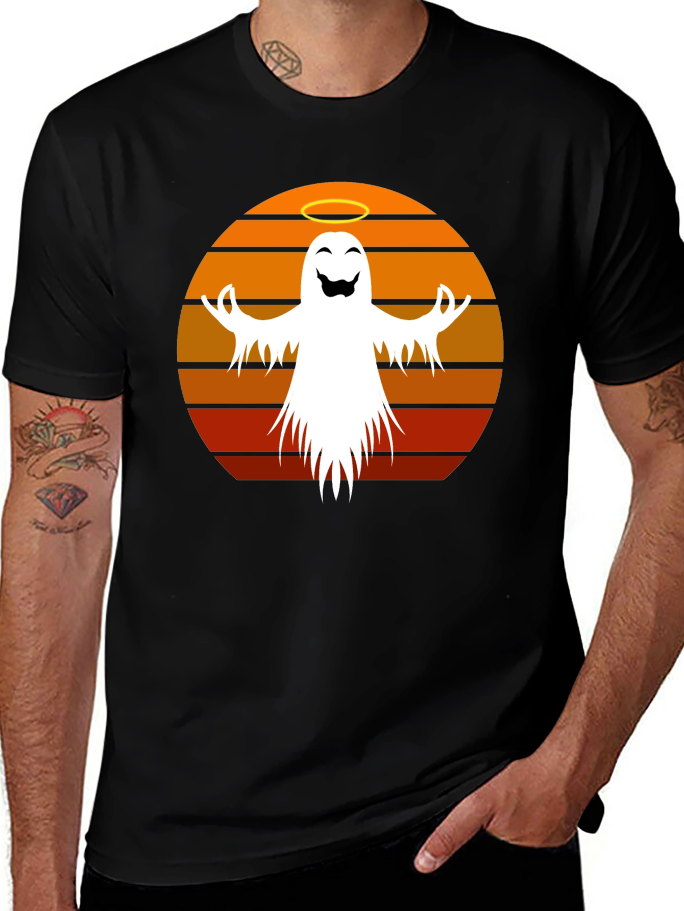 Retro Ghost T-Shirt - Halloween Spirit
