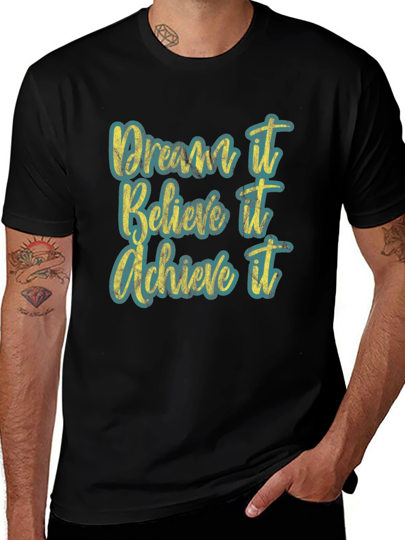 Variant 12 of Dream Believe Achieve T-Shirt - Motivational Tee