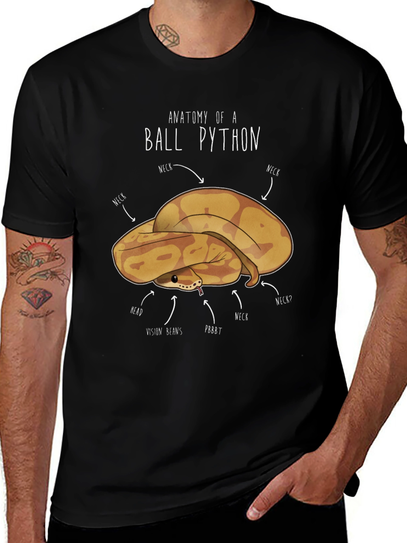 Anatomy of a Ball Python Graphic T-Shirt