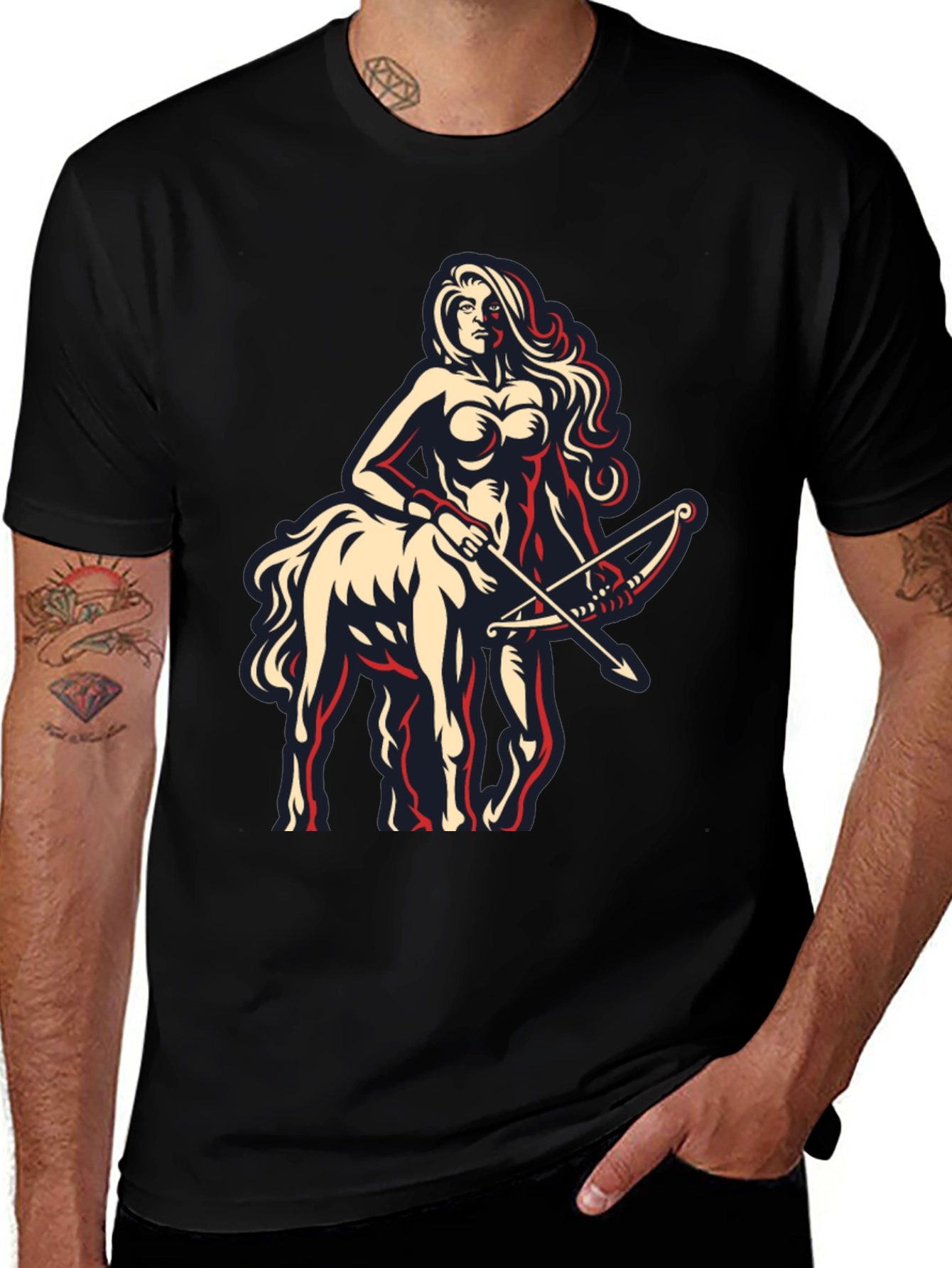 Sagittarius Centaur Archer Black T-Shirt