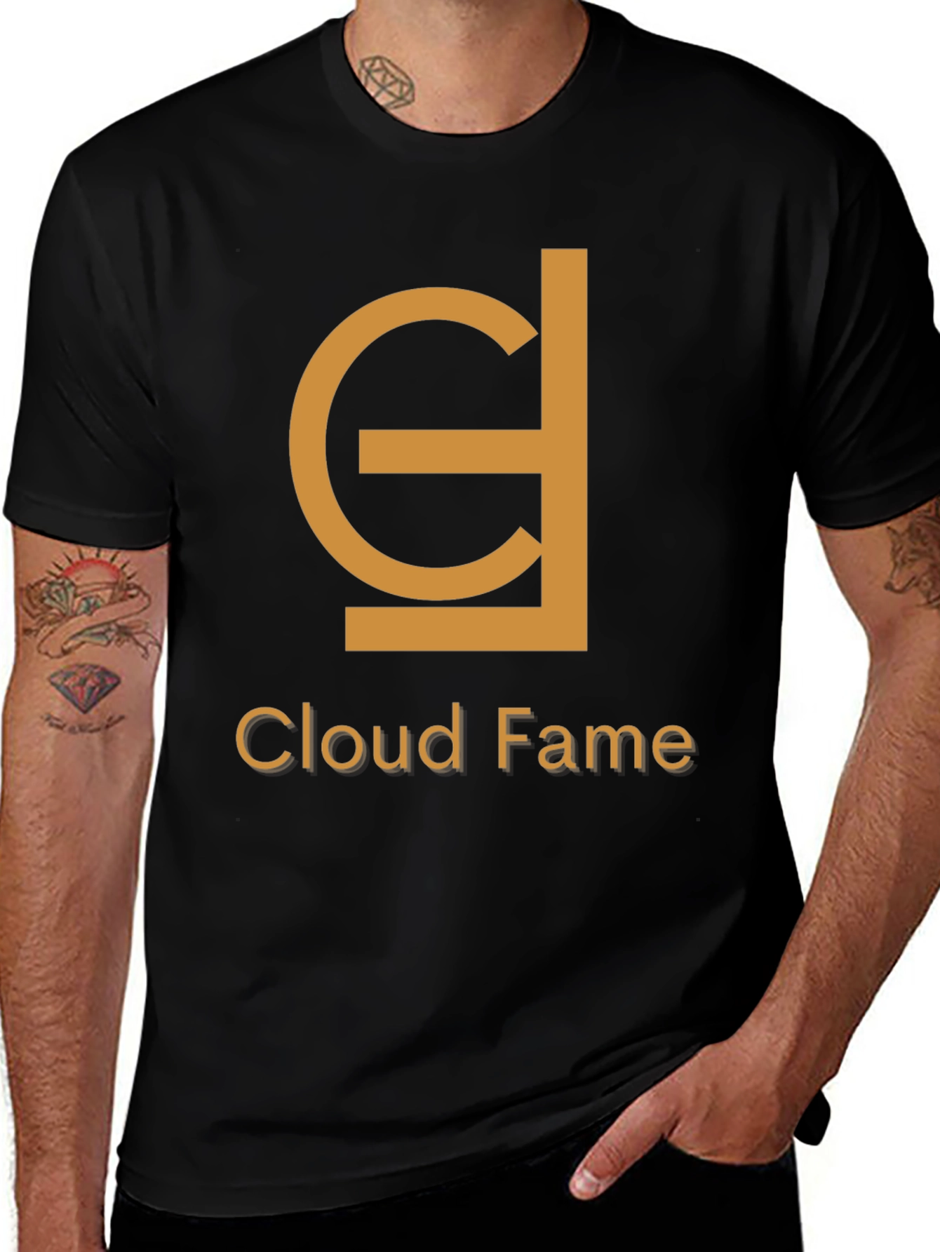Variant 17 of Cloud Fame Black Graphic Tee