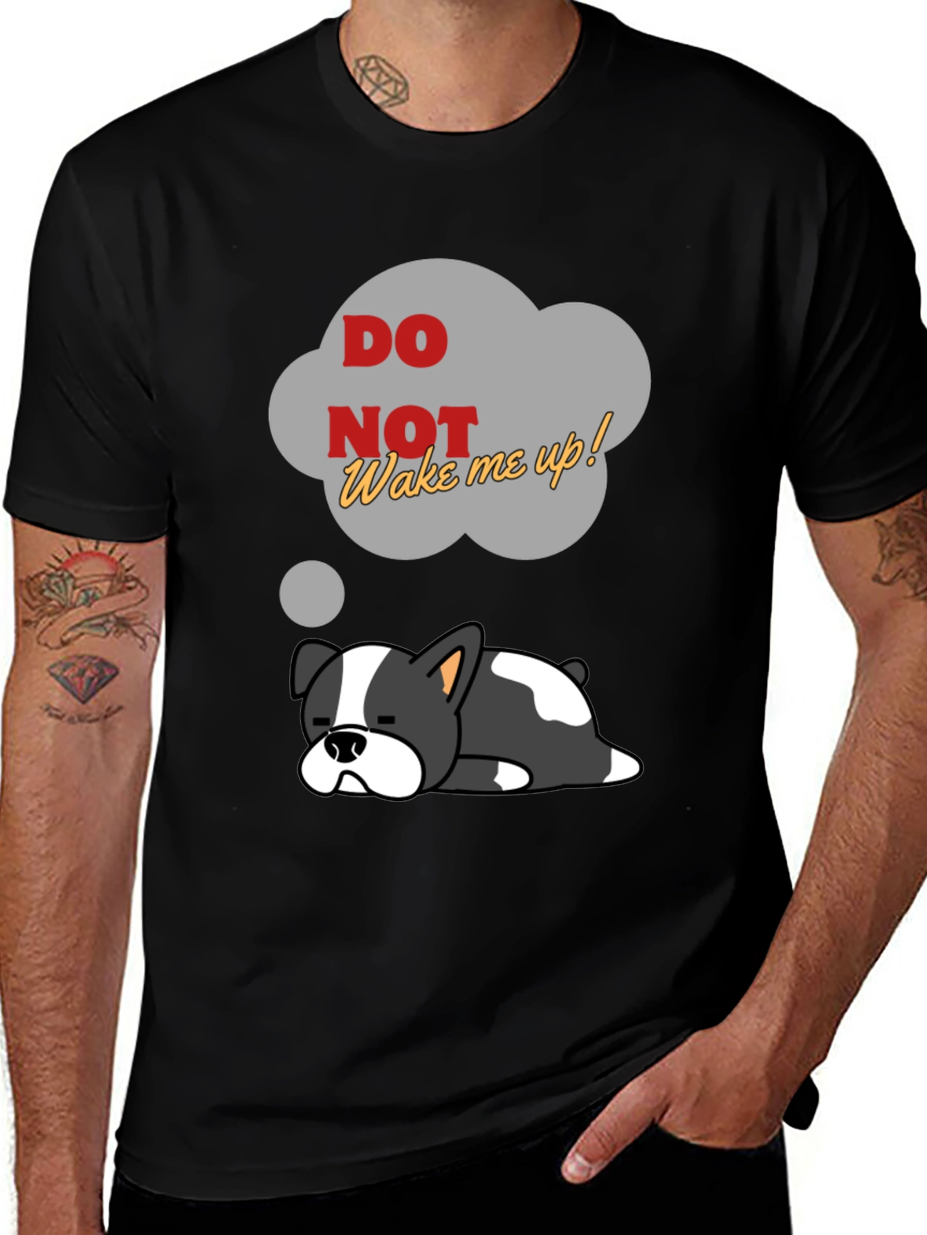 Variant 9 of Do Not Wake Me Up Bulldog Graphic T-Shirt