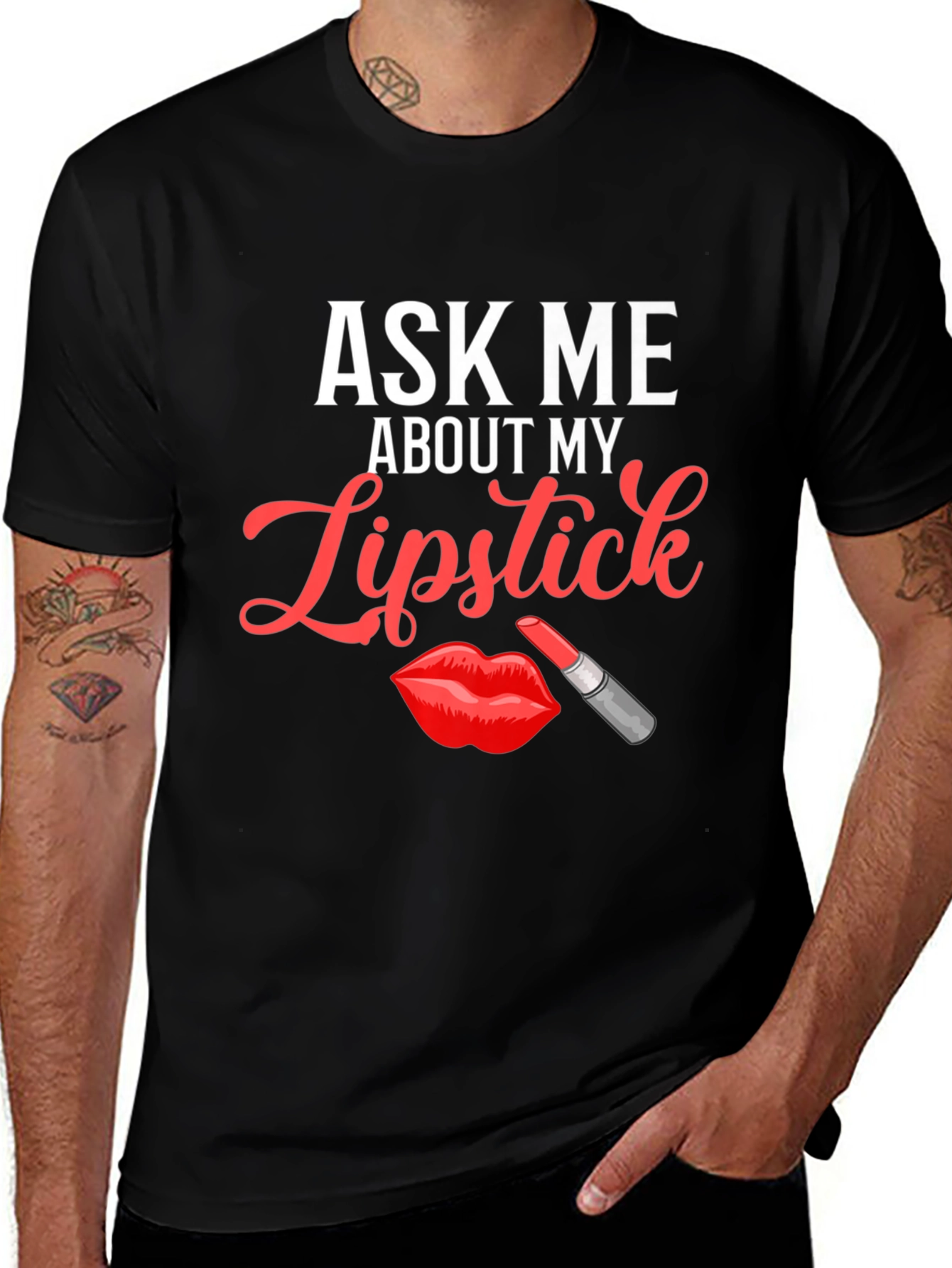 Variant 2 of Ask Me About My Lipstick Graphic Tee