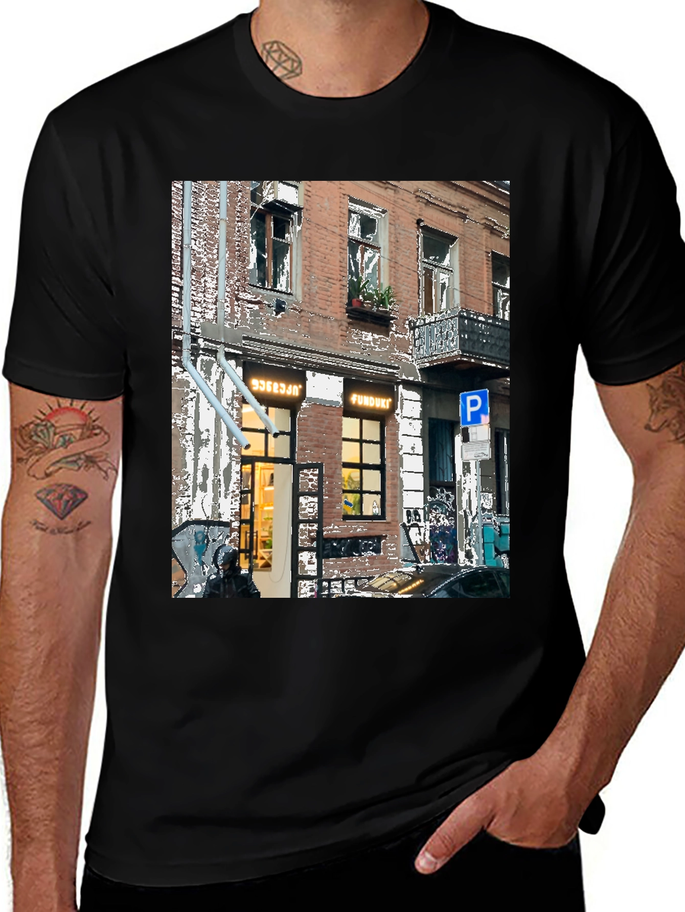 Variant 18 of Urban Scene Graphic T-Shirt - Stylish Streetwear Tee