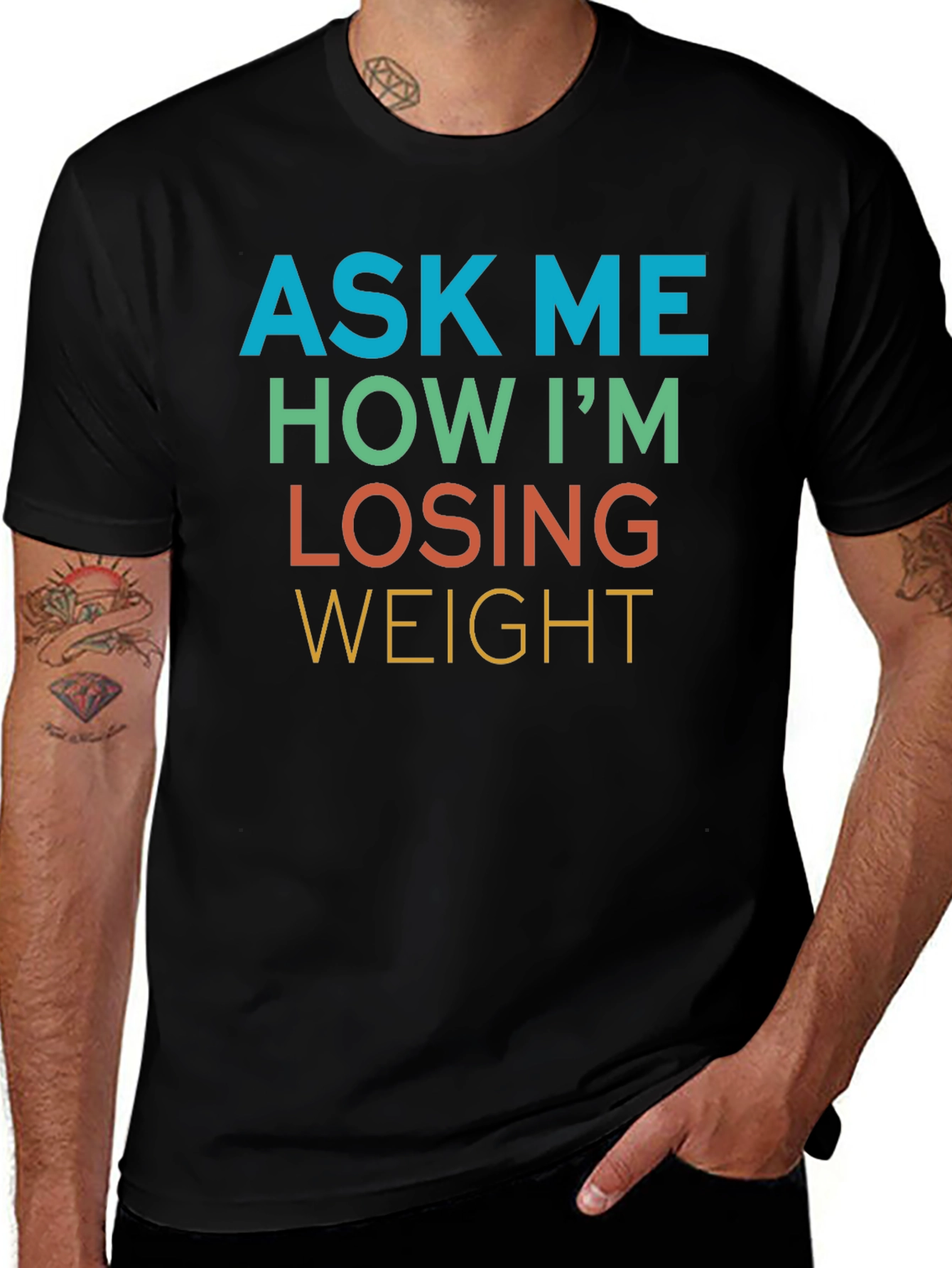 Variant 17 of Ask Me How I'm Losing Weight Graphic Tee