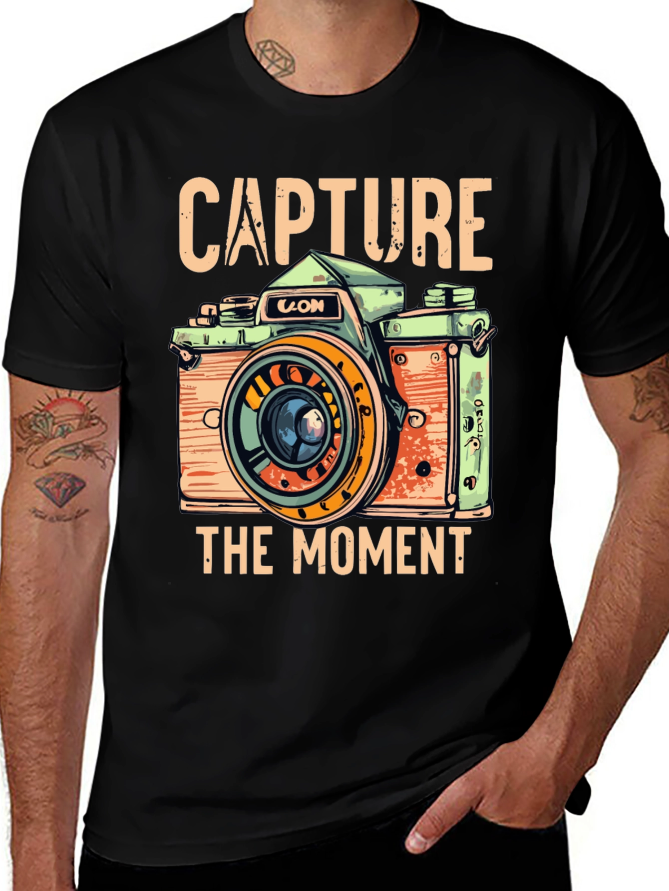 Variant 16 of Capture the Moment Retro Camera Graphic T-Shirt