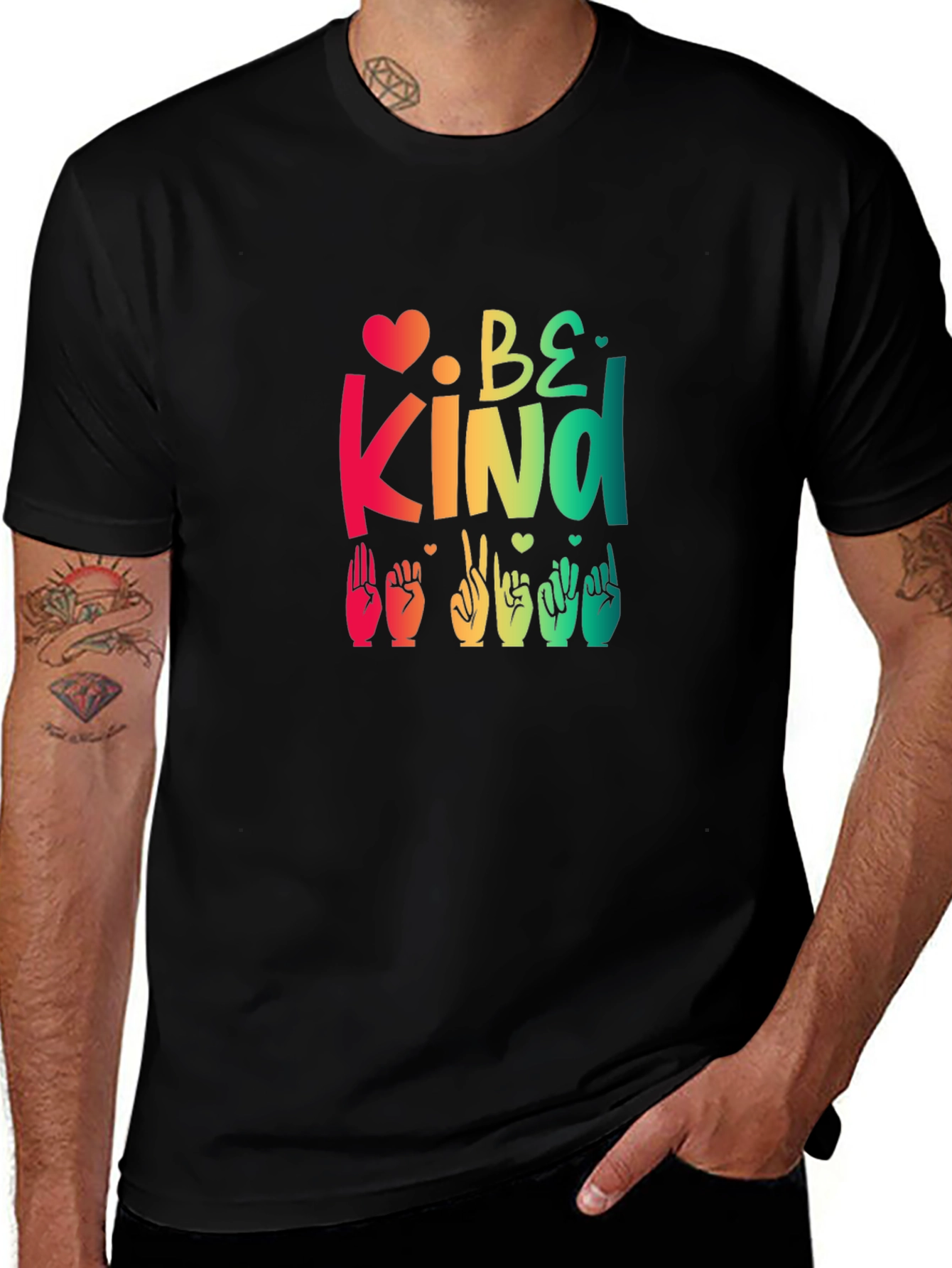 Variant 11 of Be Kind Sign Language Graphic Tee