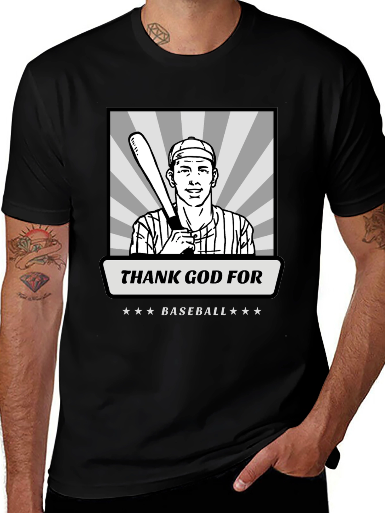 Variant 5 of Thank God For Baseball T-Shirt
