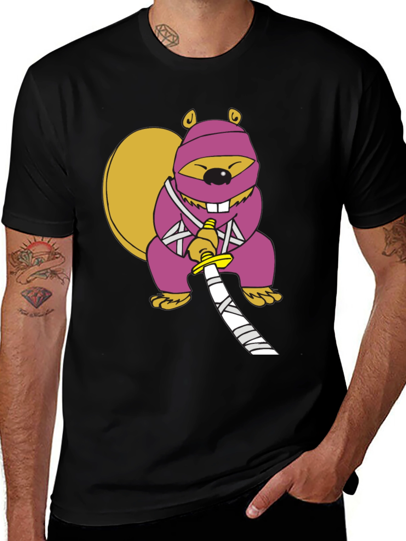 Variant 9 of Ninja Squirrel Graphic Tee