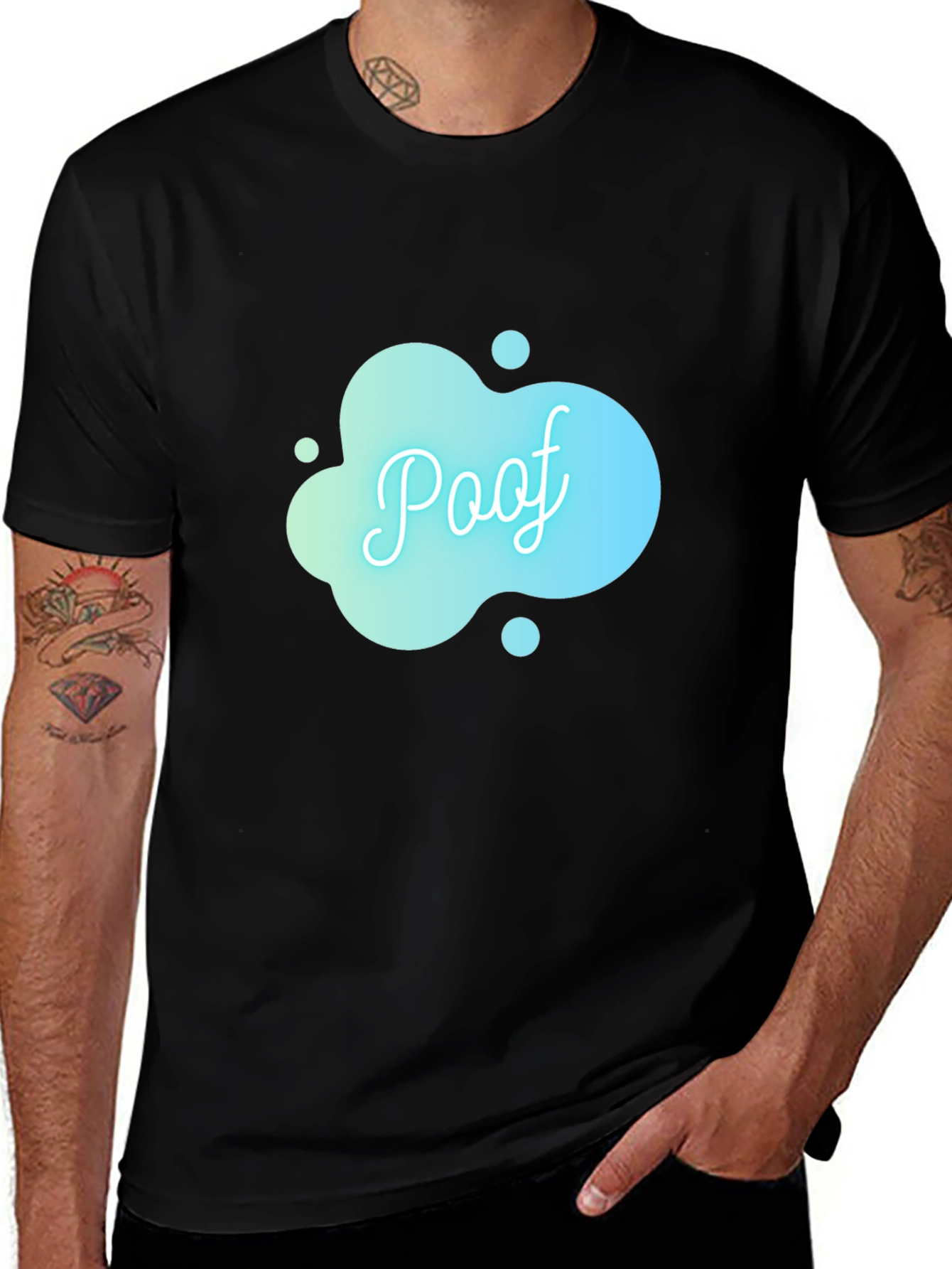 Variant 24 of Poof Graphic Print Black T-Shirt